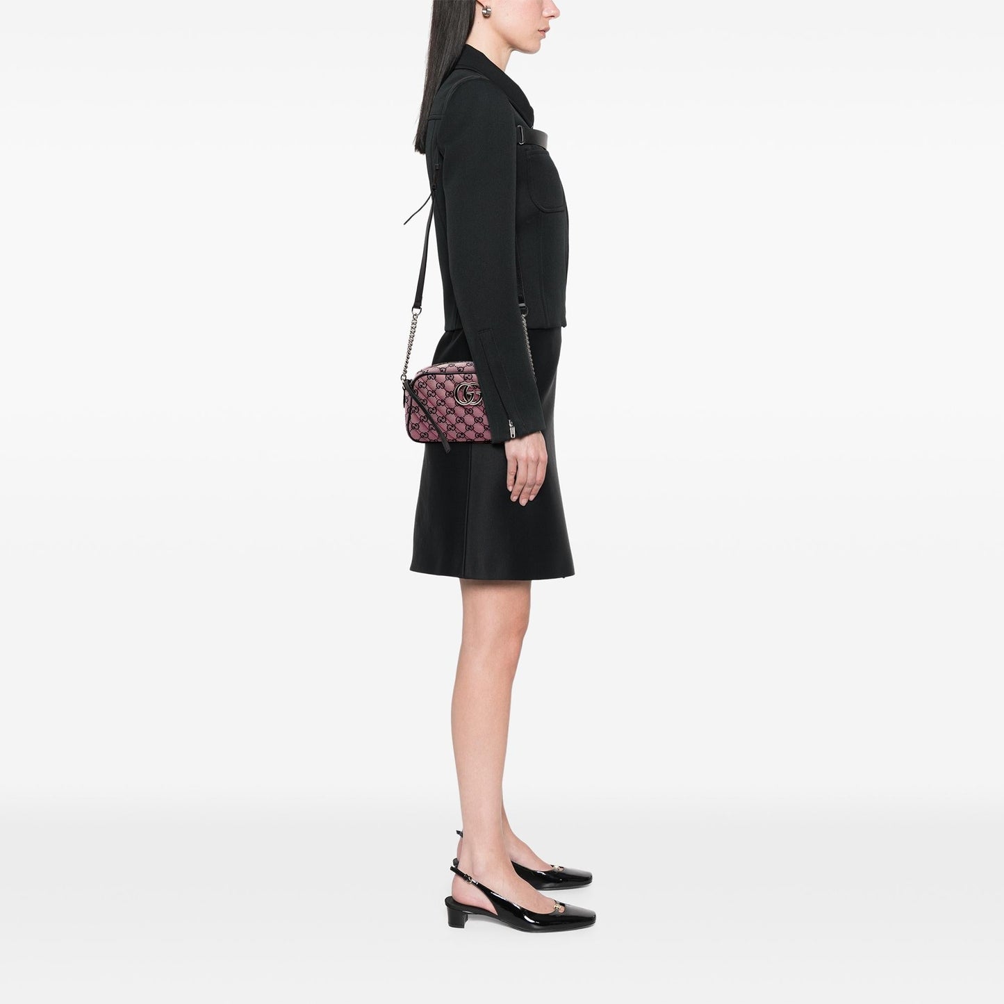 Gucci Small GG Marmont Matelasse Canvas Crossbody