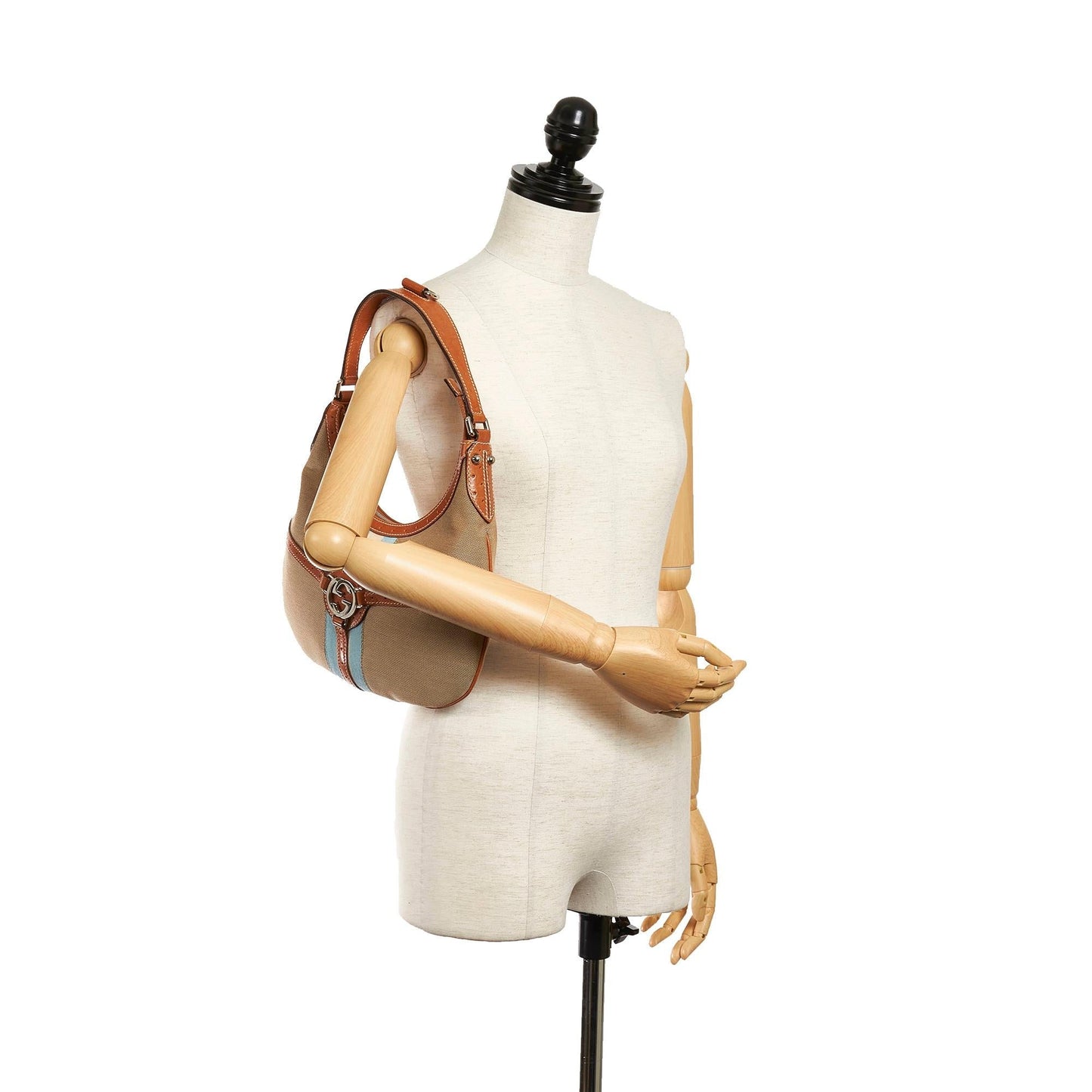 Gucci Web Reins Canvas Hobo Bag (SHG-30263)