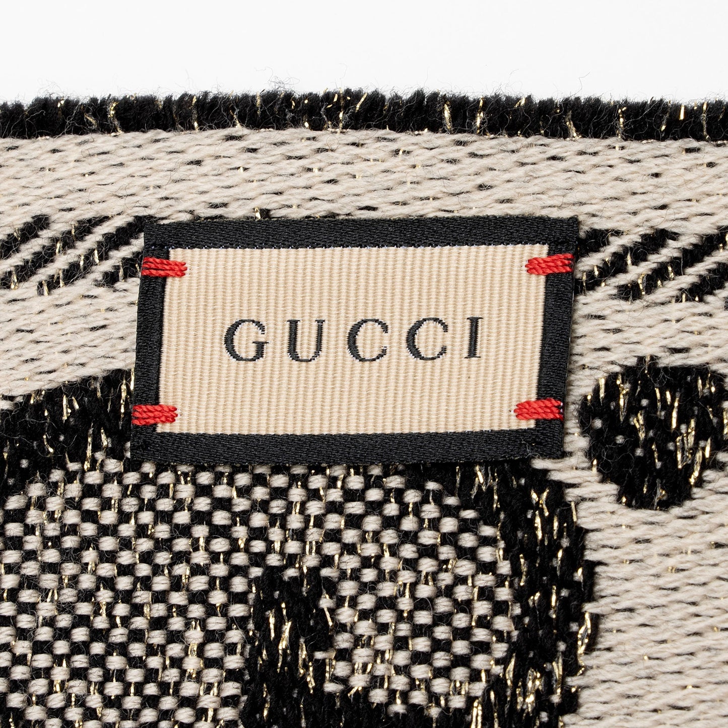 Gucci Wool Lame Jacquard GG Scarf (SHF-MEqXvd)