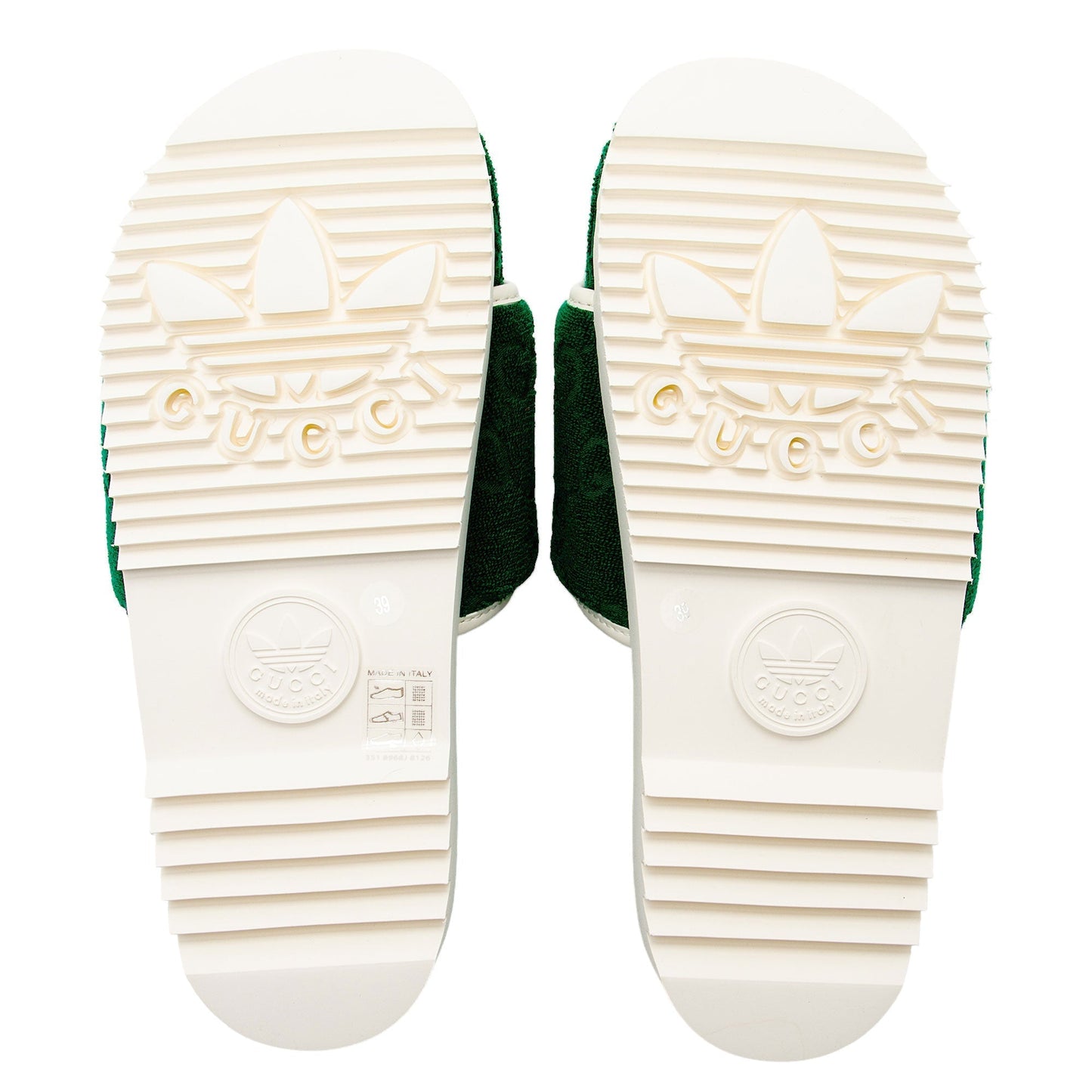 Gucci x Adidas GG Terry Cloth Platform Slides - Size 9 / 39 (SHF-MAfP92)