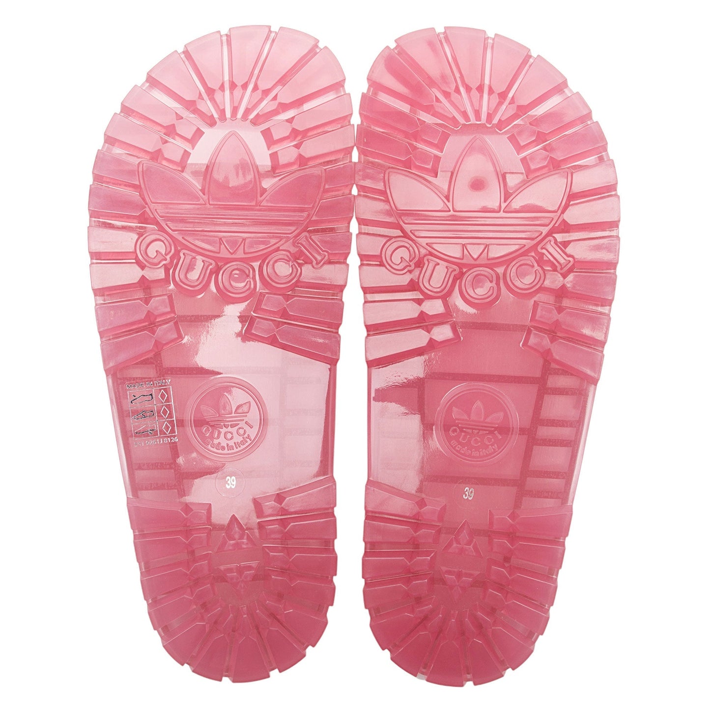 Gucci x Adidas Rubber Logo Slides - Size 9 / 39 (SHF-XS2hNk)