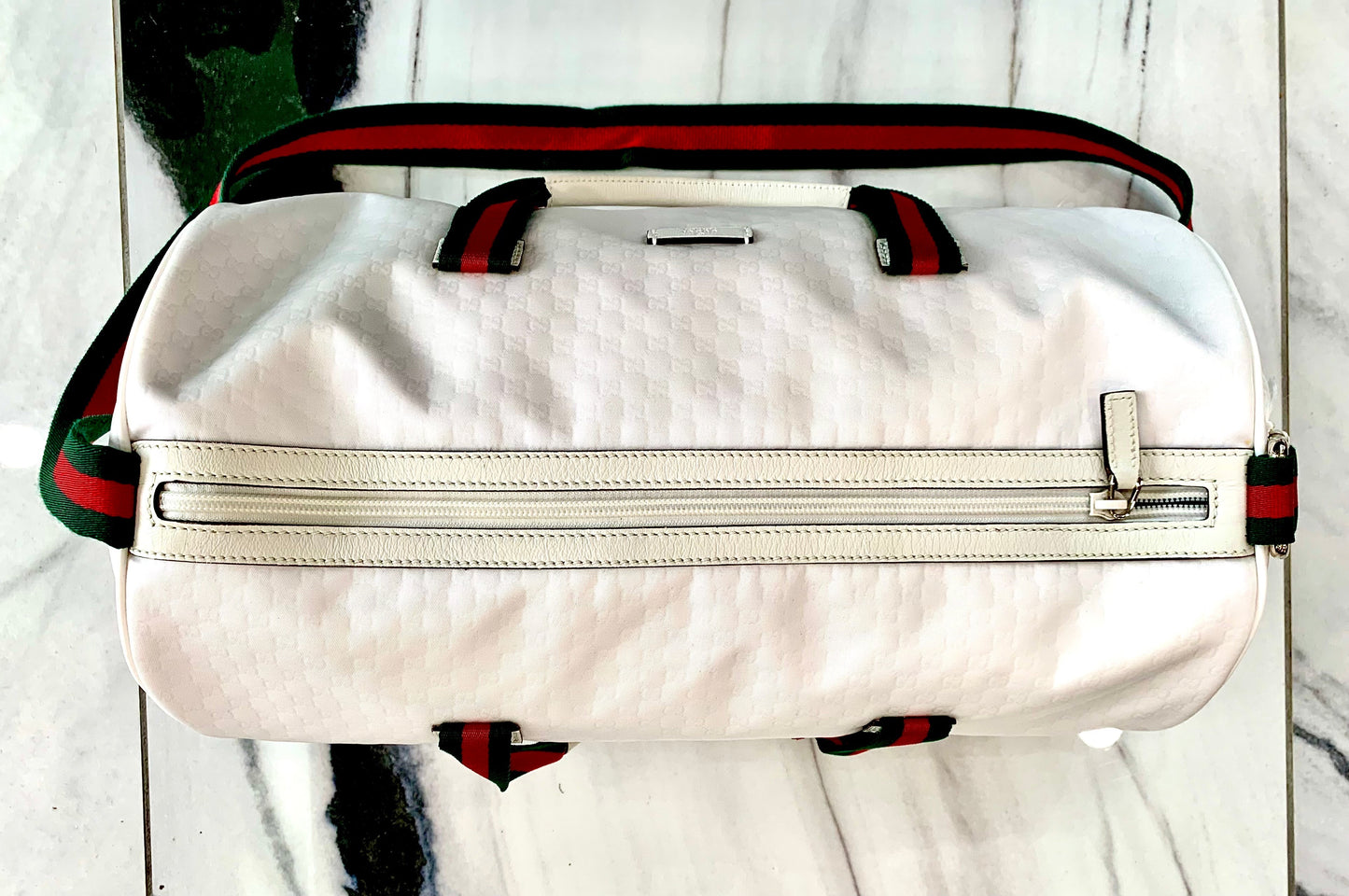 Gucci Nylon Caro Leather Handbag