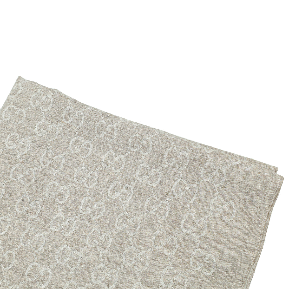 Gucci Beige GG Wool Scarf