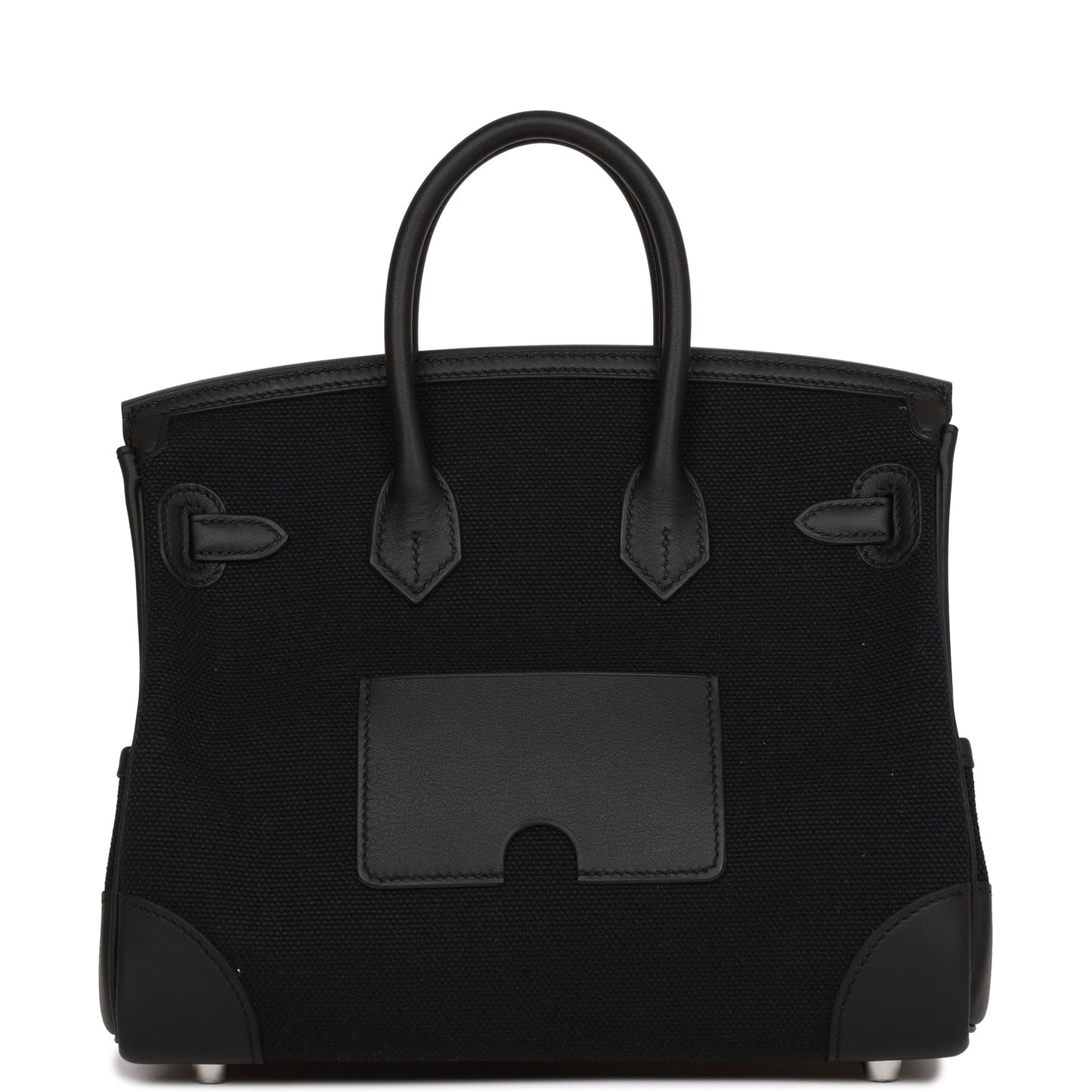Hermes Birkin 25 Cargo Black Swift and Toile Canvas Palladium Hardware