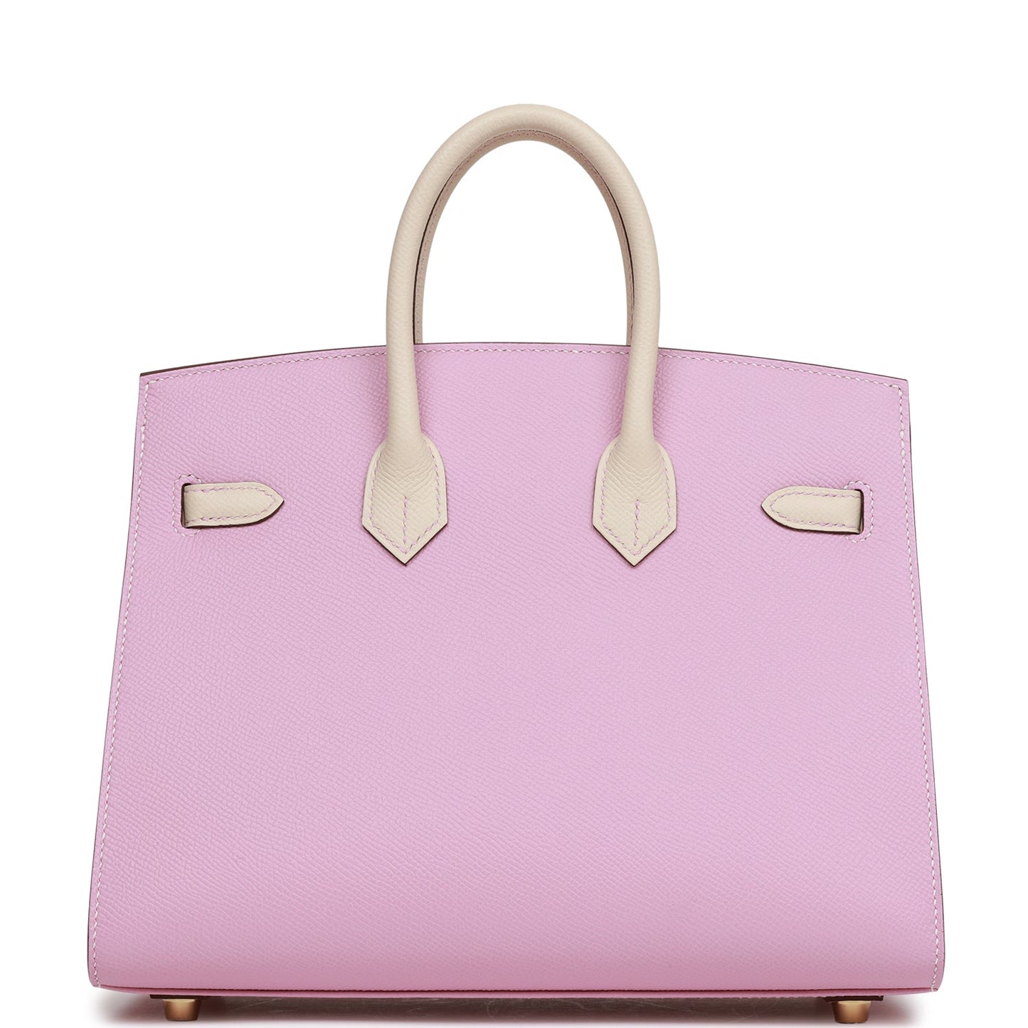 Hermes Birkin 25 Sellier Mauve Sylvestre and Craie Epsom Rose Gold Hardware