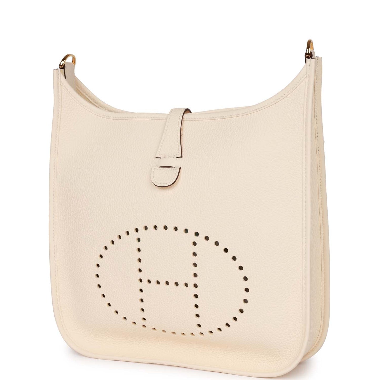 Luxury Hermes Evelyne III PM Nata Clemence Gold Hardware
