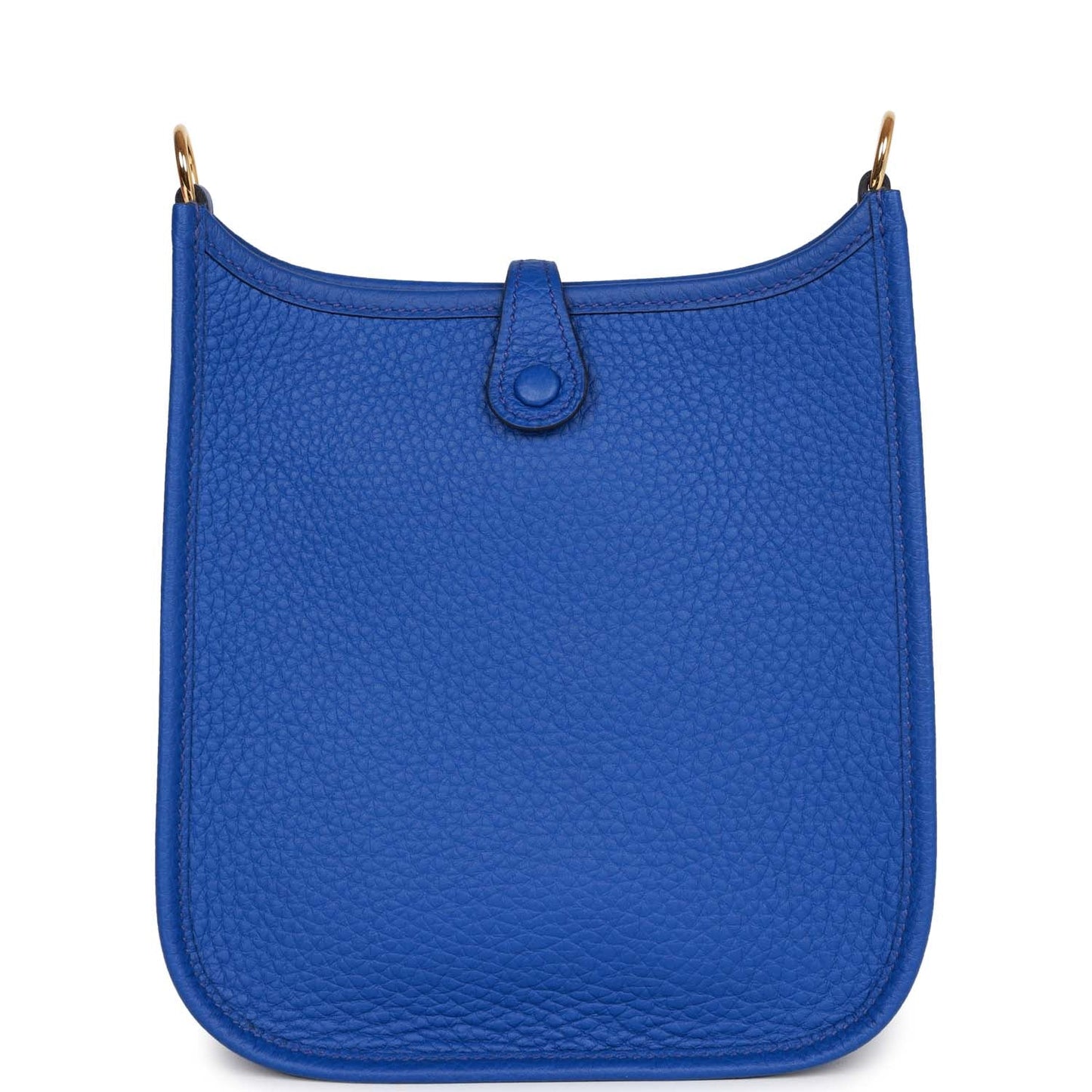 Luxury Hermes Evelyne TPM Bleu Electric Clemence Gold Hardware