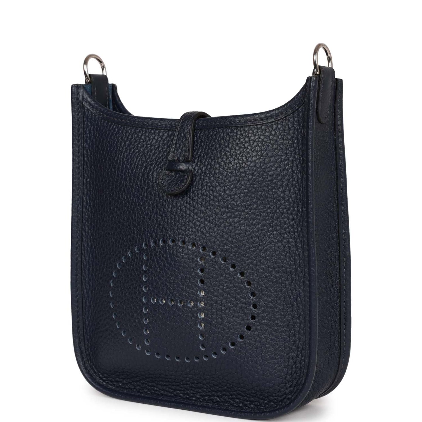 Luxury Hermes Evelyne TPM Bleu Nuit Clemence Palladium Hardware