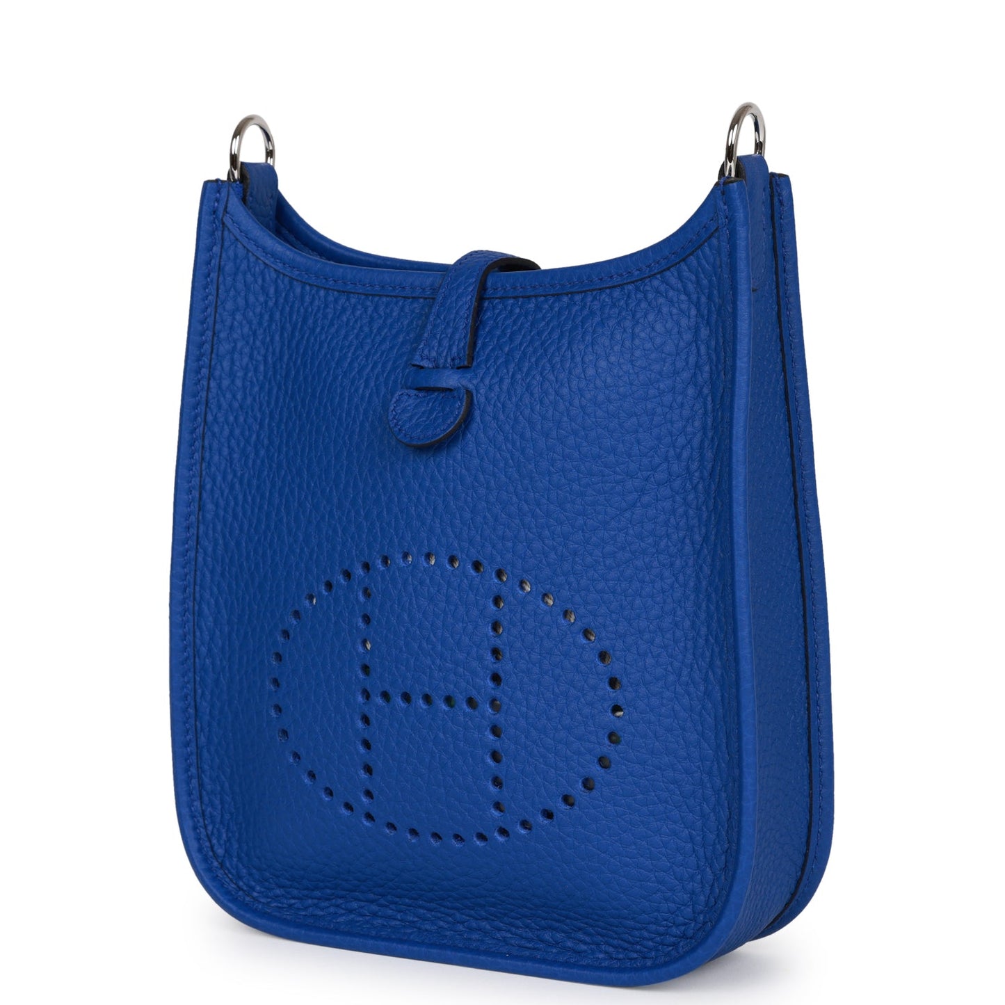 Luxury Hermes Evelyne TPM Bleu Royal Clemence Palladium Hardware