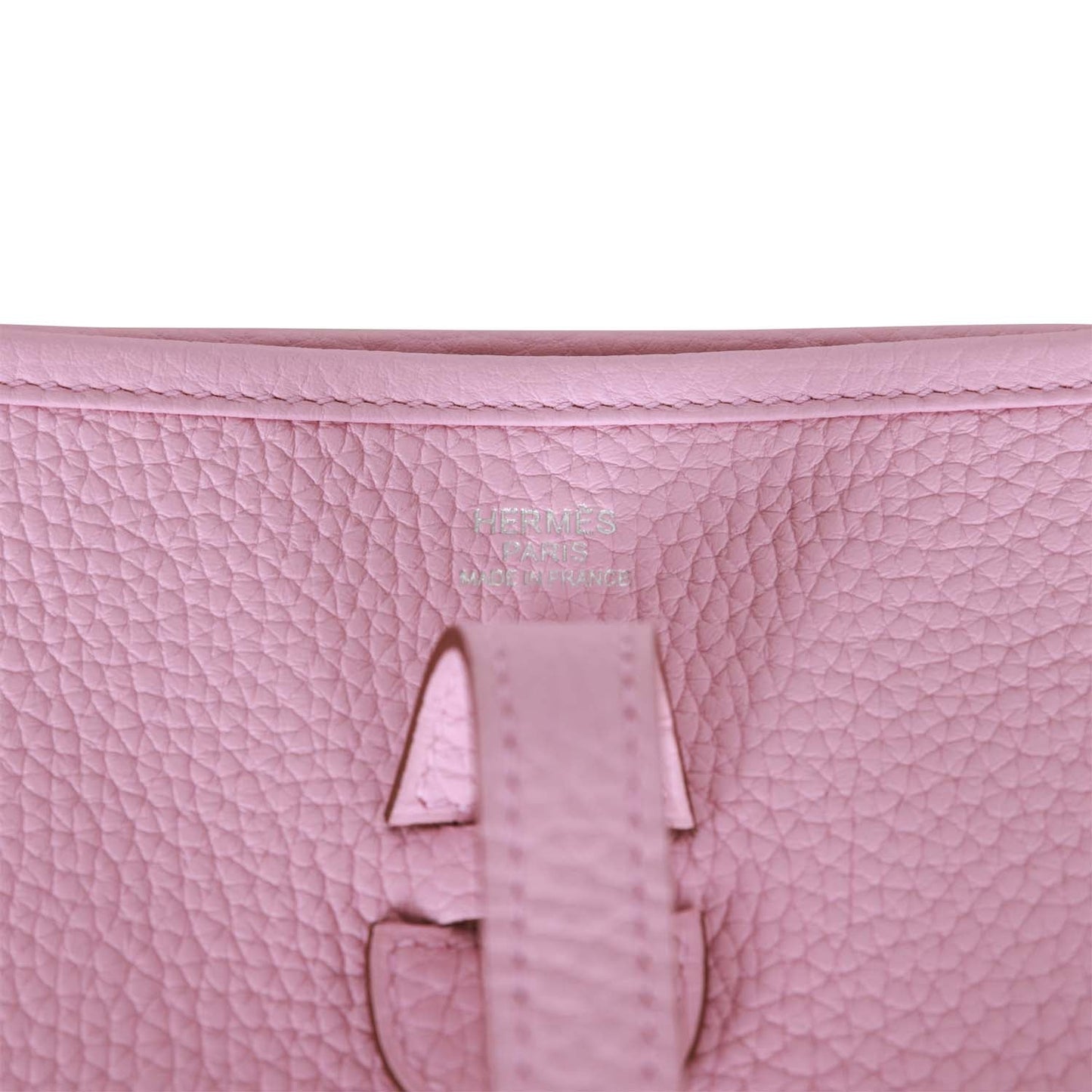 Luxury Hermes Evelyne III PM Mauve Sylvestre Clemence Palladium Hardware
