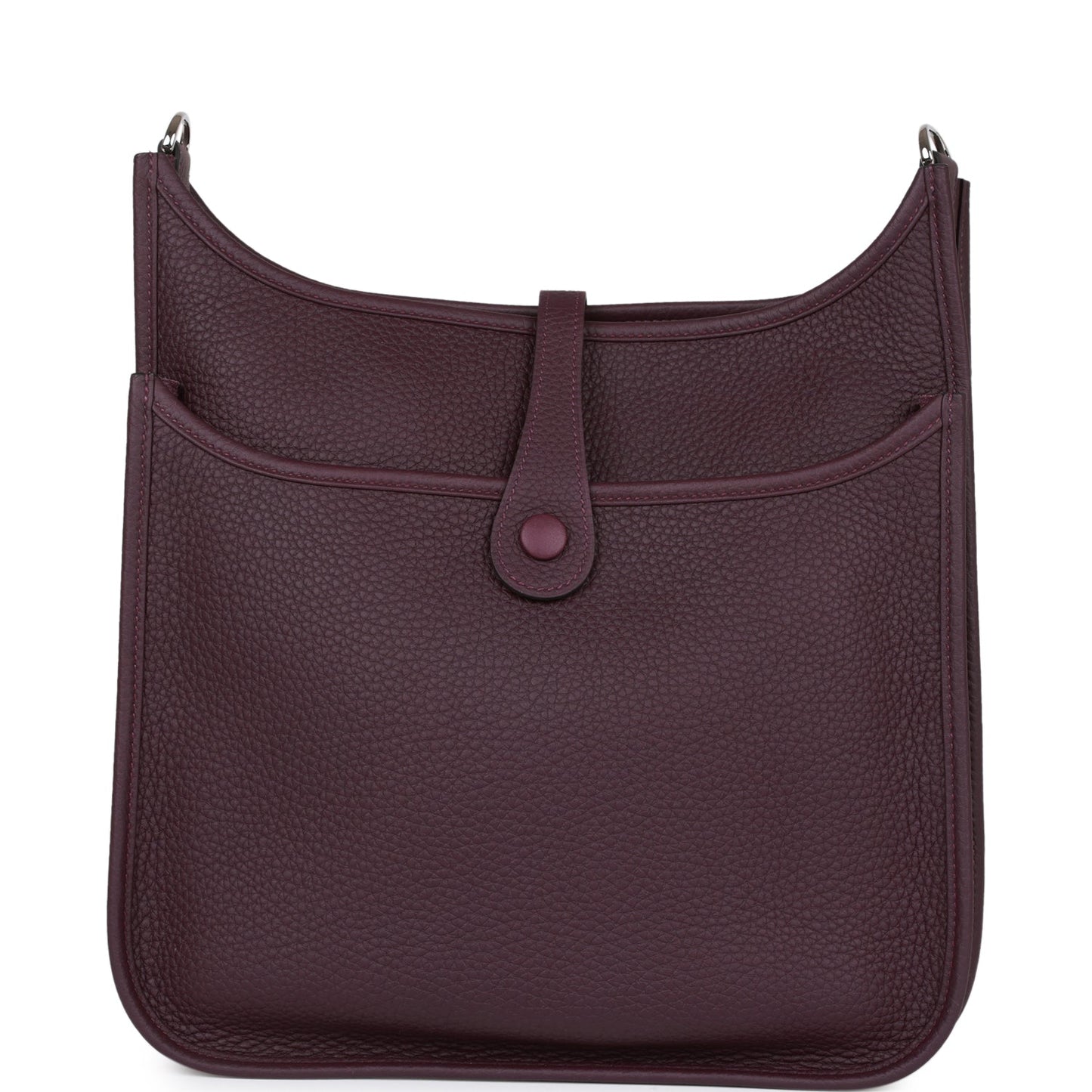 Luxury Hermes Evelyne III PM Cassis Clemence Palladium Hardware