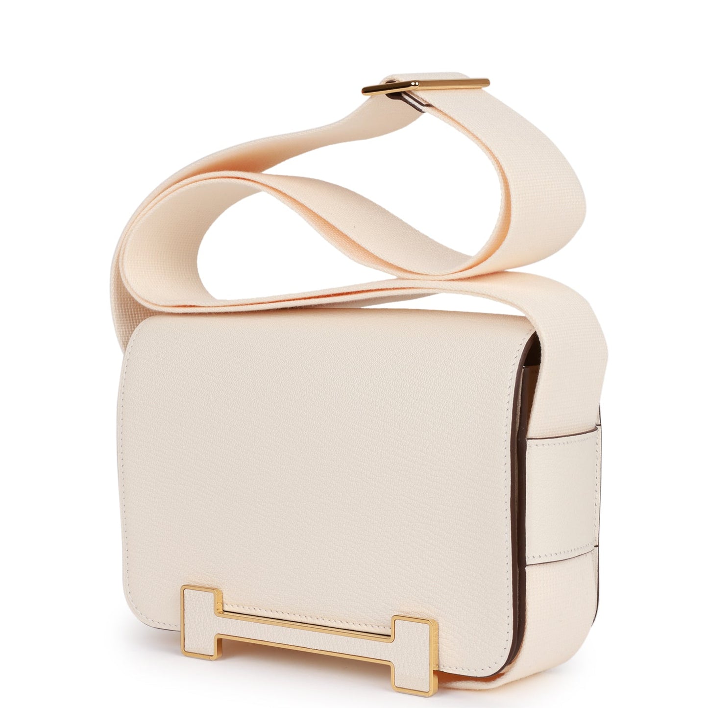 Luxury Hermes Geta Nata Chevre Gold Hardware