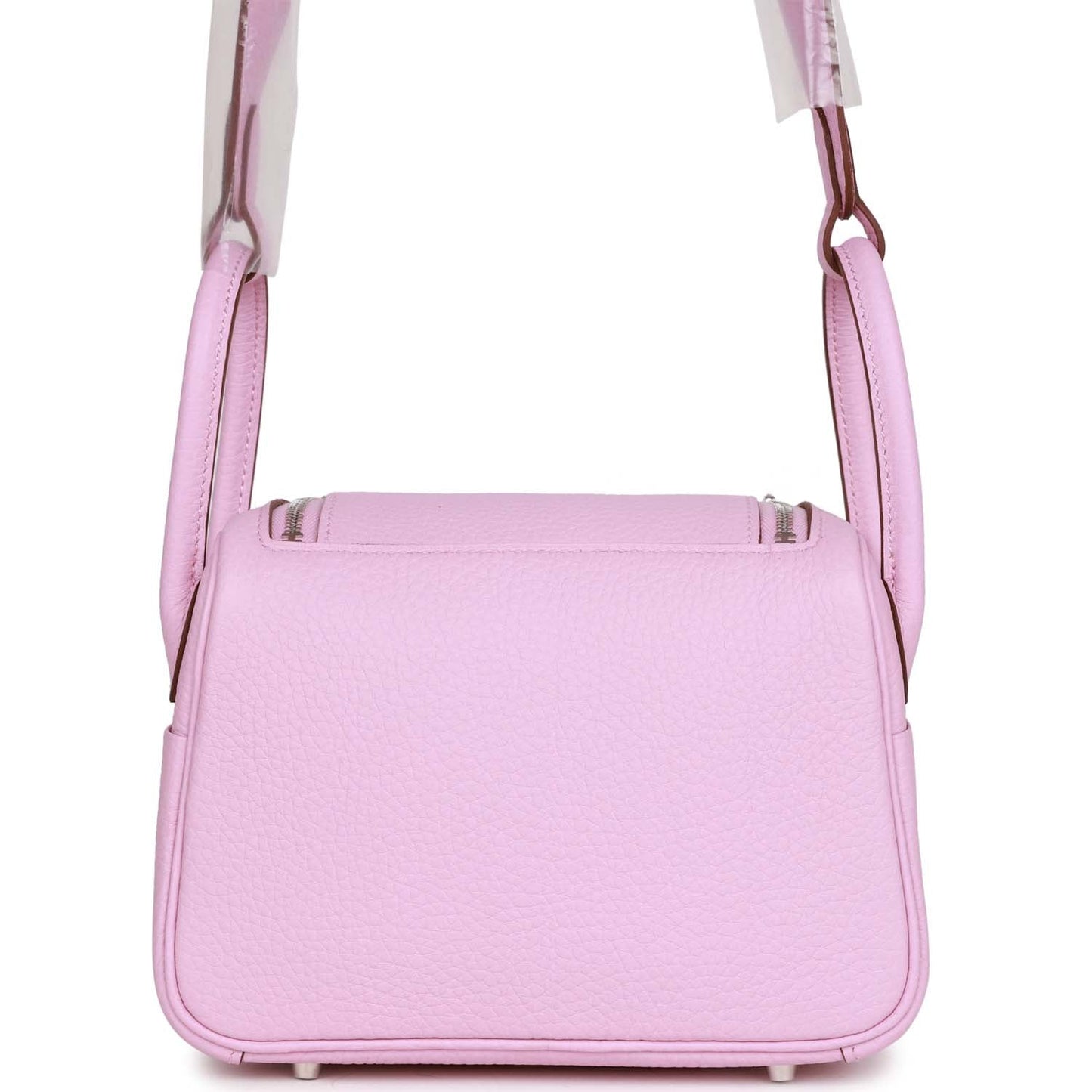 Luxury Hermes Mini Lindy Mauve Sylvestre Clemence Palladium Hardware