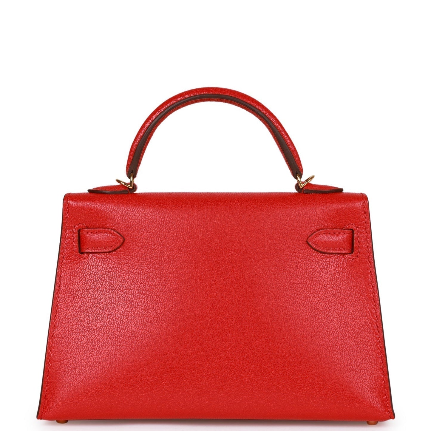 Hermes Kelly 20 Sellier Rouge de Coeur Chevre Gold Hardware