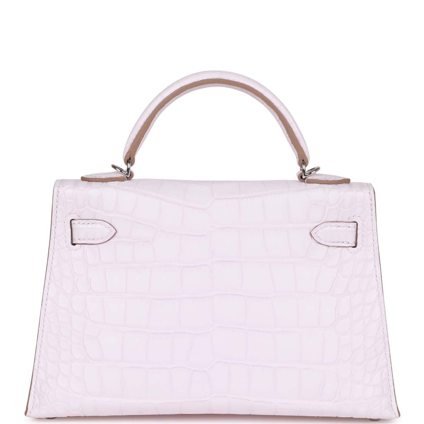 Hermes Kelly 20 Sellier Mauve Pale Satin Boreal Alligator Palladium Hardware