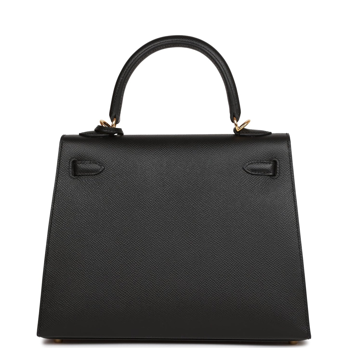 Hermes Kelly 25 Sellier Black Epsom Gold Hardware