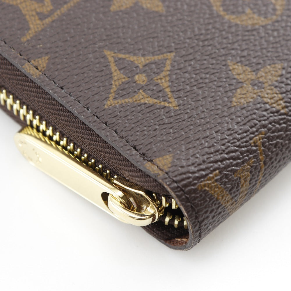 LOUIS VUITTON Long Wallet Purse M42616 Monogram canvas Brown Zippy wallet unisex(Unisex)