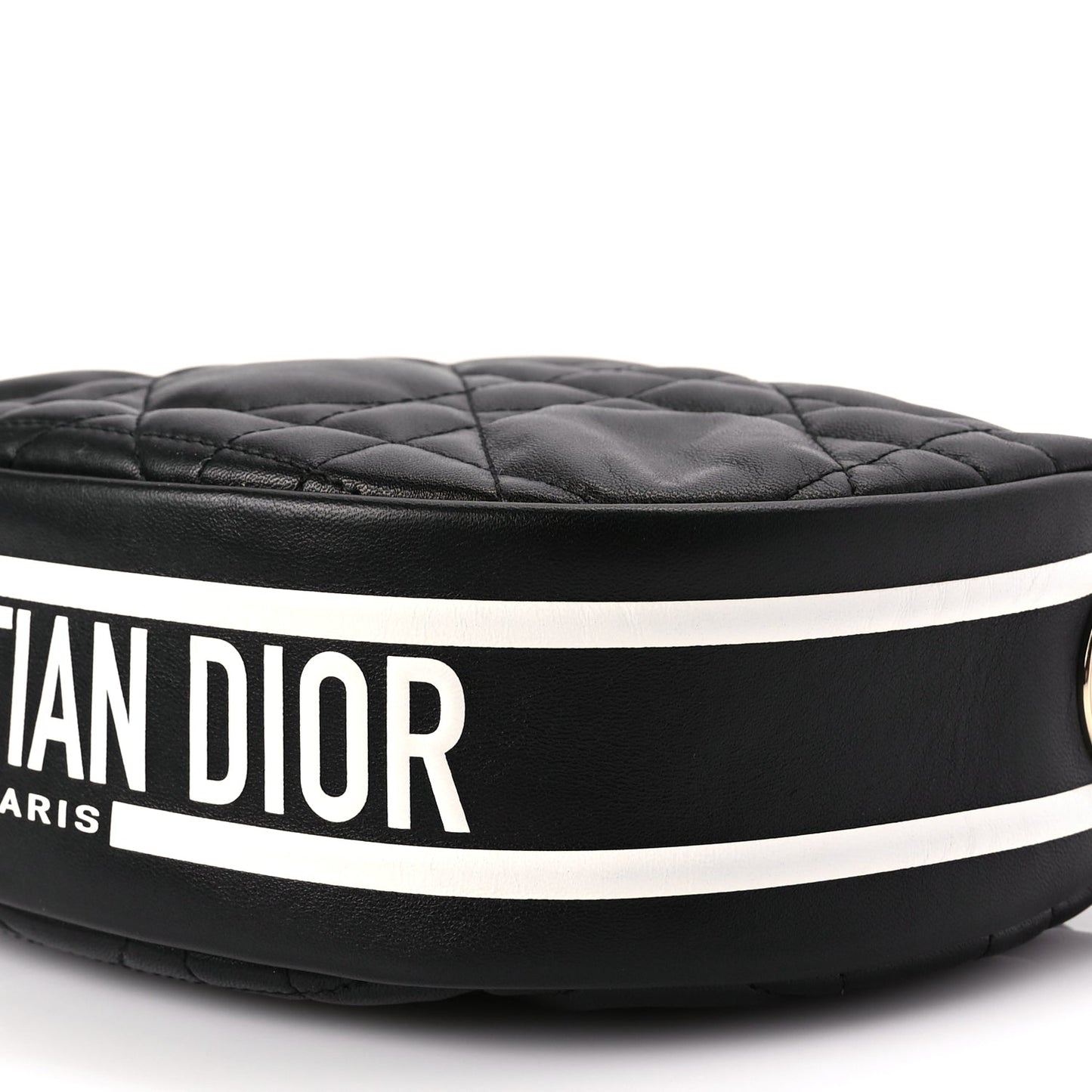 Christian Dior Lambskin Cannage Small Dior Vibe Hobo Bag Black