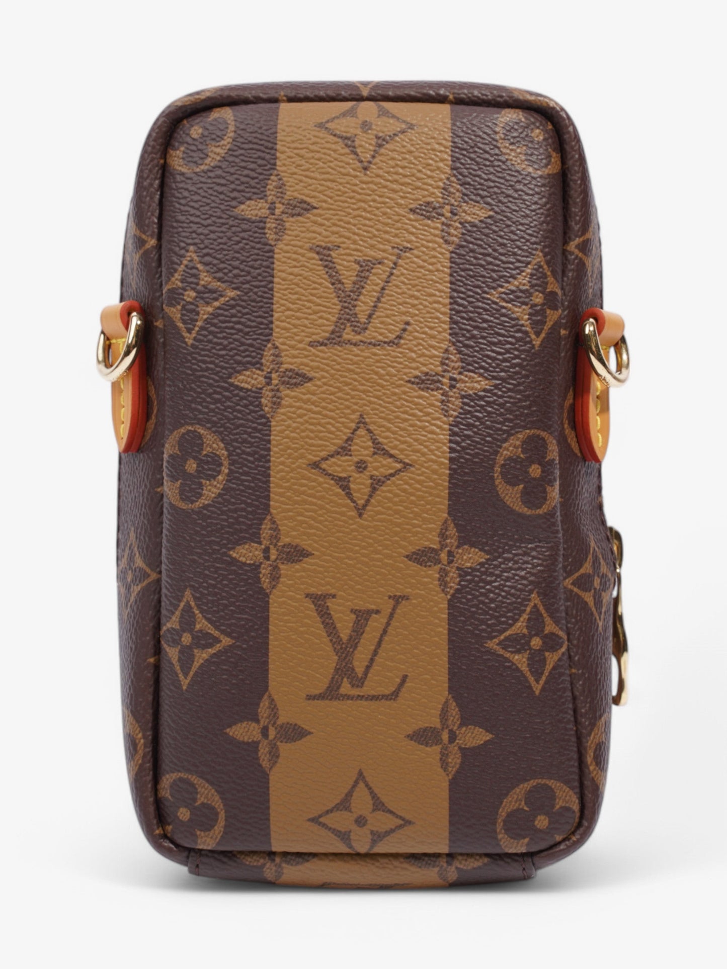 Louis Vuitton Double Phone Pouch Shoulder Bag Monogram / Monogram Reverse / Yellow Coated Canvas