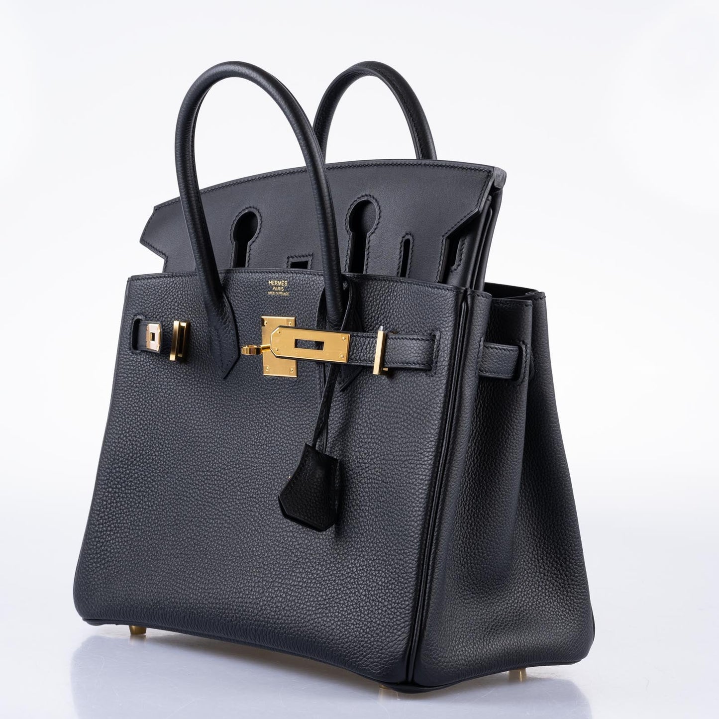 Hermes3 En 1 Birkin 30 Black Togo, Swift and Toile with Gold Hardware