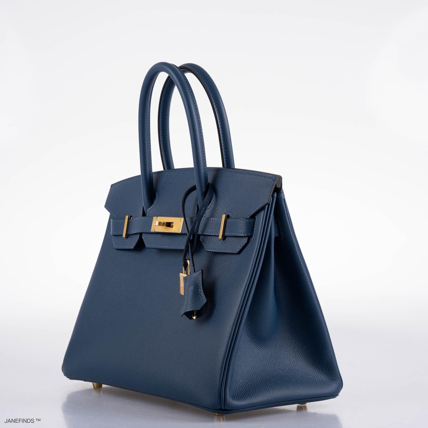 HermesBirkin 30 Deep Blue Epsom with Gold Hardware - 2019, D