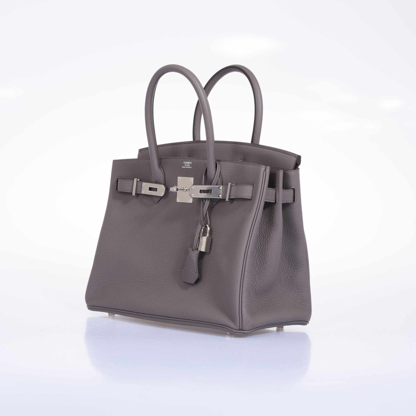 HermesBirkin 30 Etaine Togo Palladium Hardware