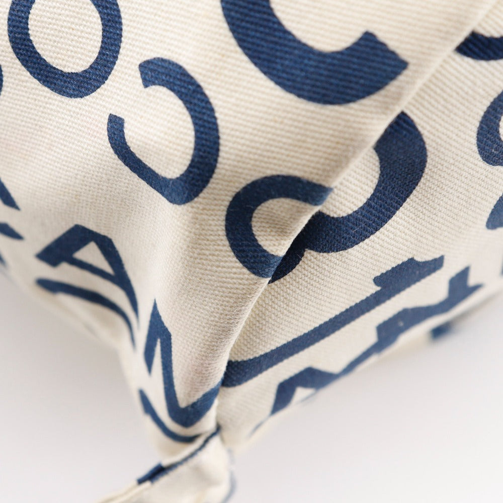 CHANEL Shoulder Bag cotton White logo Bysy line Beach bag Women