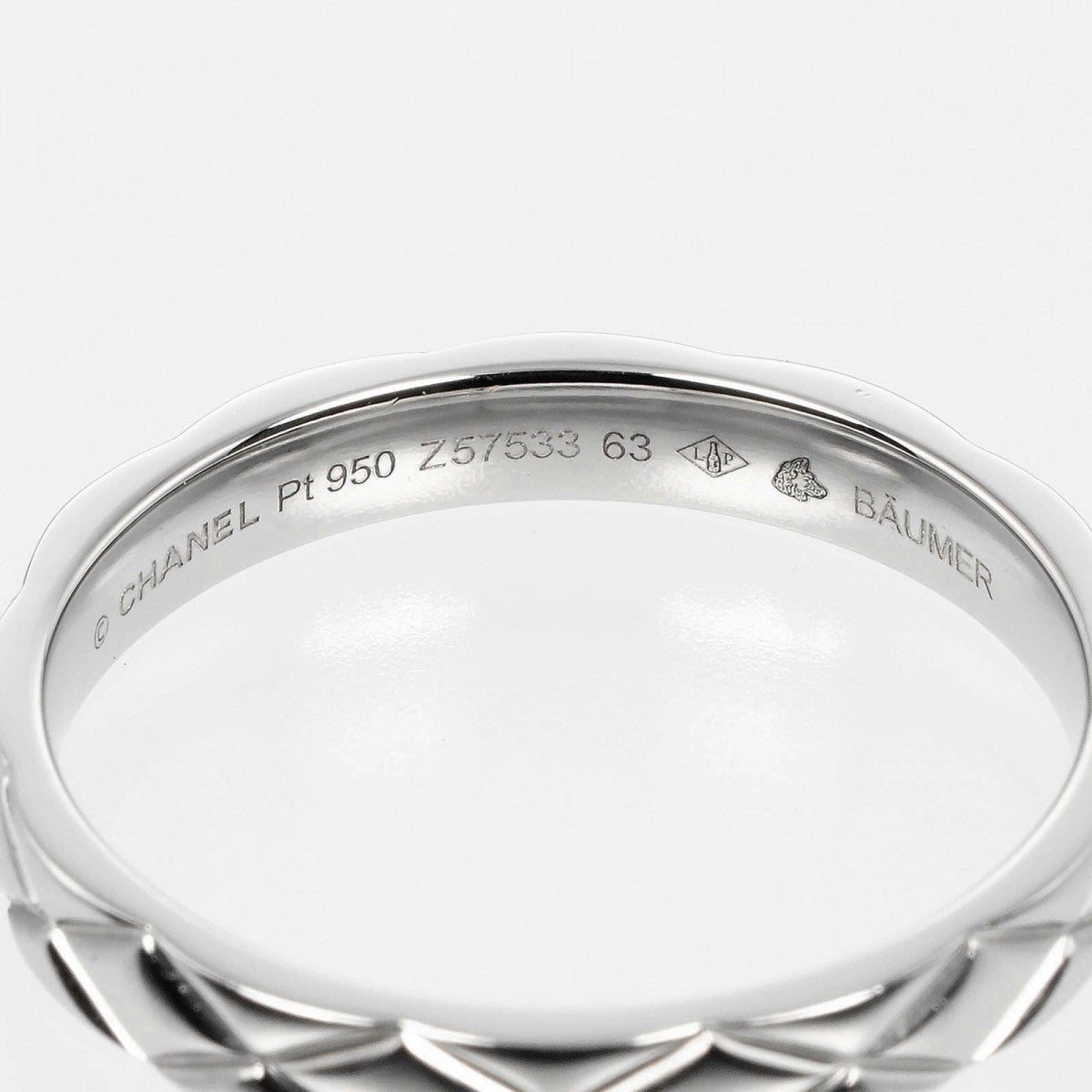 CHANEL Ring Pt950Platinum Silver Coco Crush Small mens 63