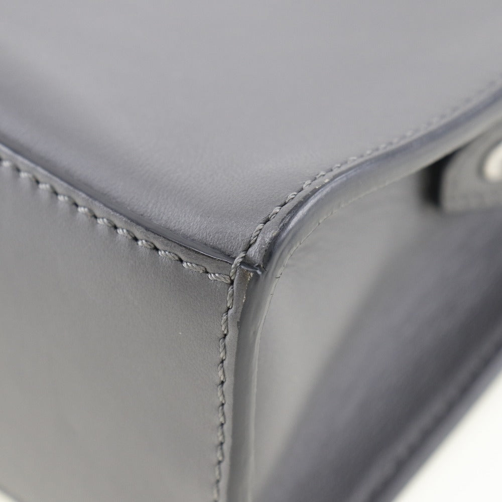FENDI Handbag 7M0238O7B leather gray 2WAYShoulder mini messenger Women