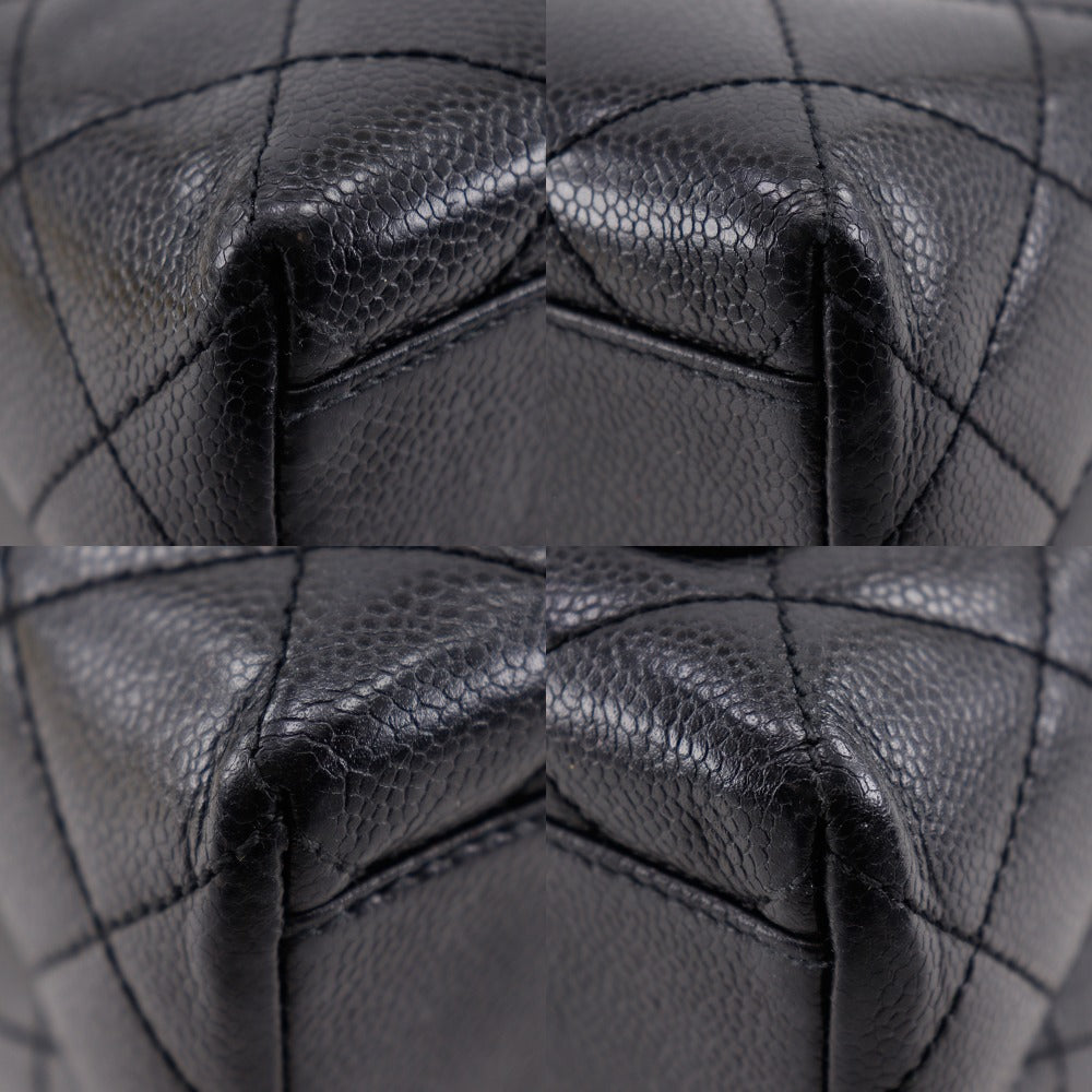 CHANEL Handbag A12397 Caviar skin black One handle Matrasse COCO Mark Women