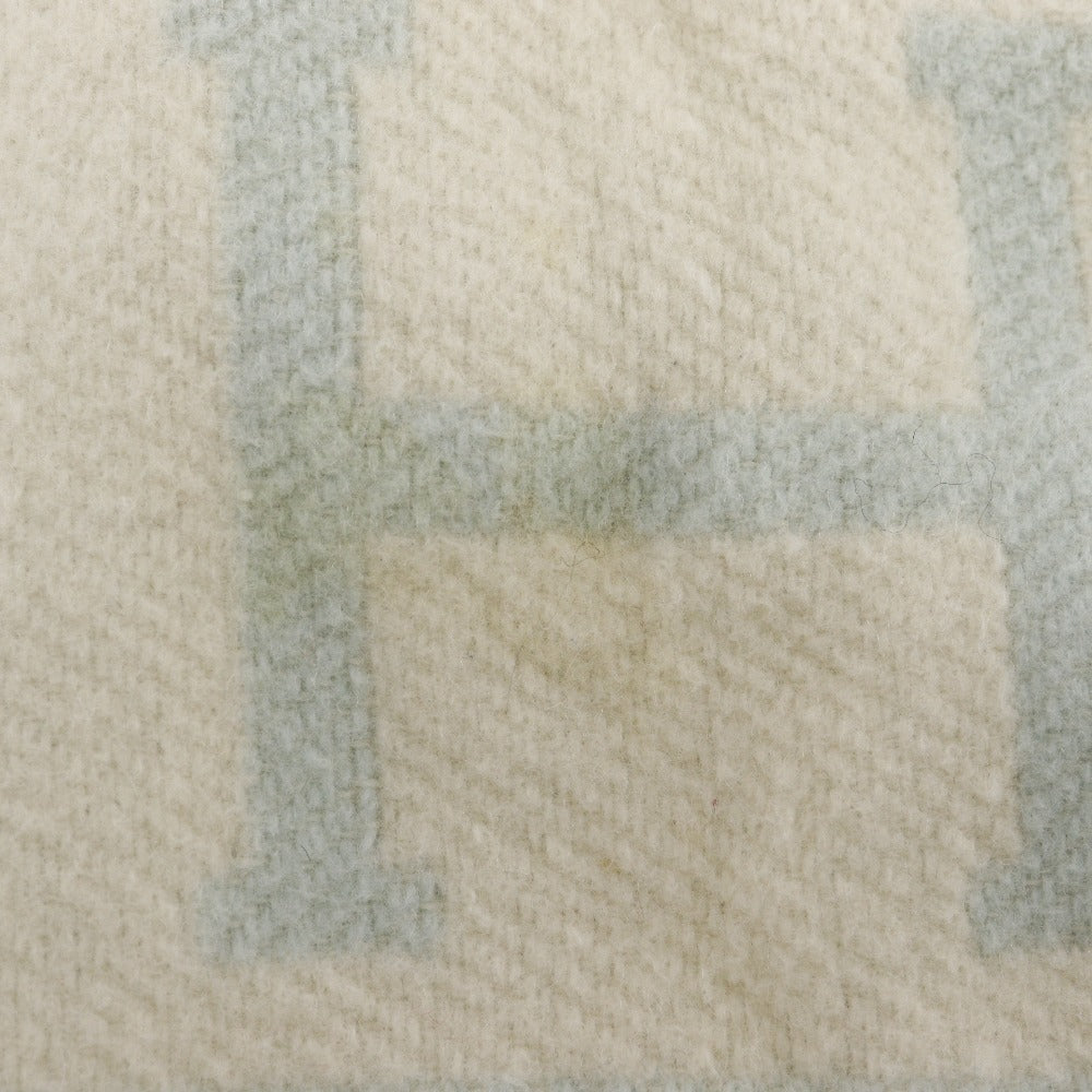 HERMES Other accessories Cashmere, Wool White / light blue Blanket Swaddling Baby Plaid Avalon Kids(Unisex)