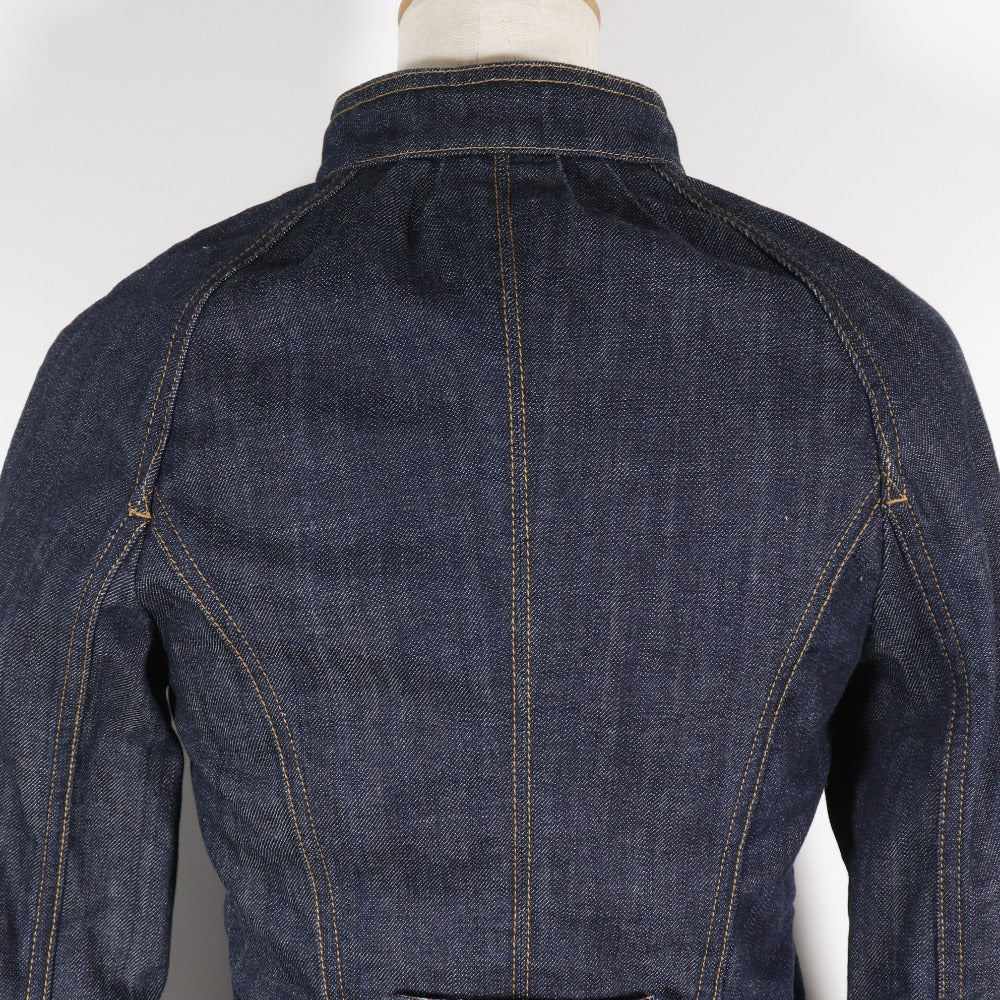 LOUIS VUITTON Denim Jacket Cotton, Polyurethane Navy Logo Button Monogram B Louis Vuitton 34