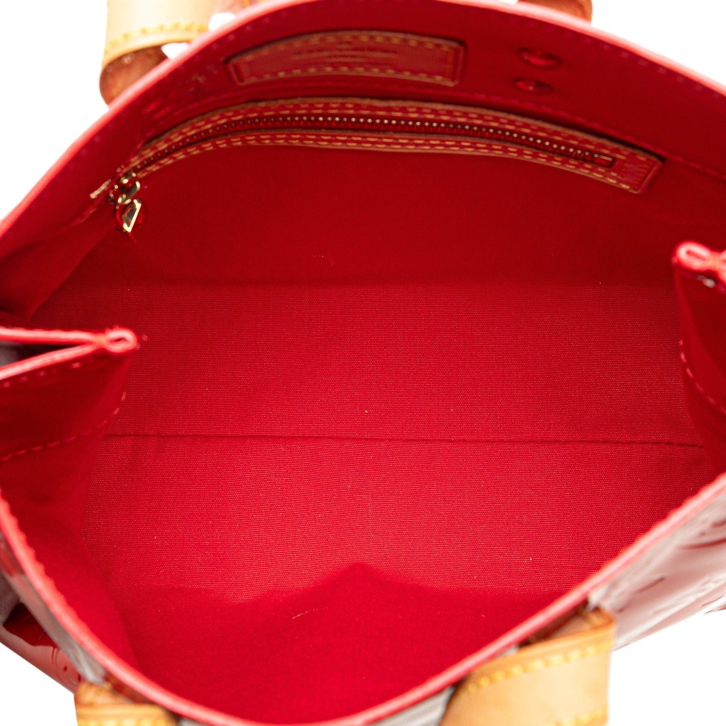 Red Louis Vuitton Monogram Vernis Reade PM Handbag