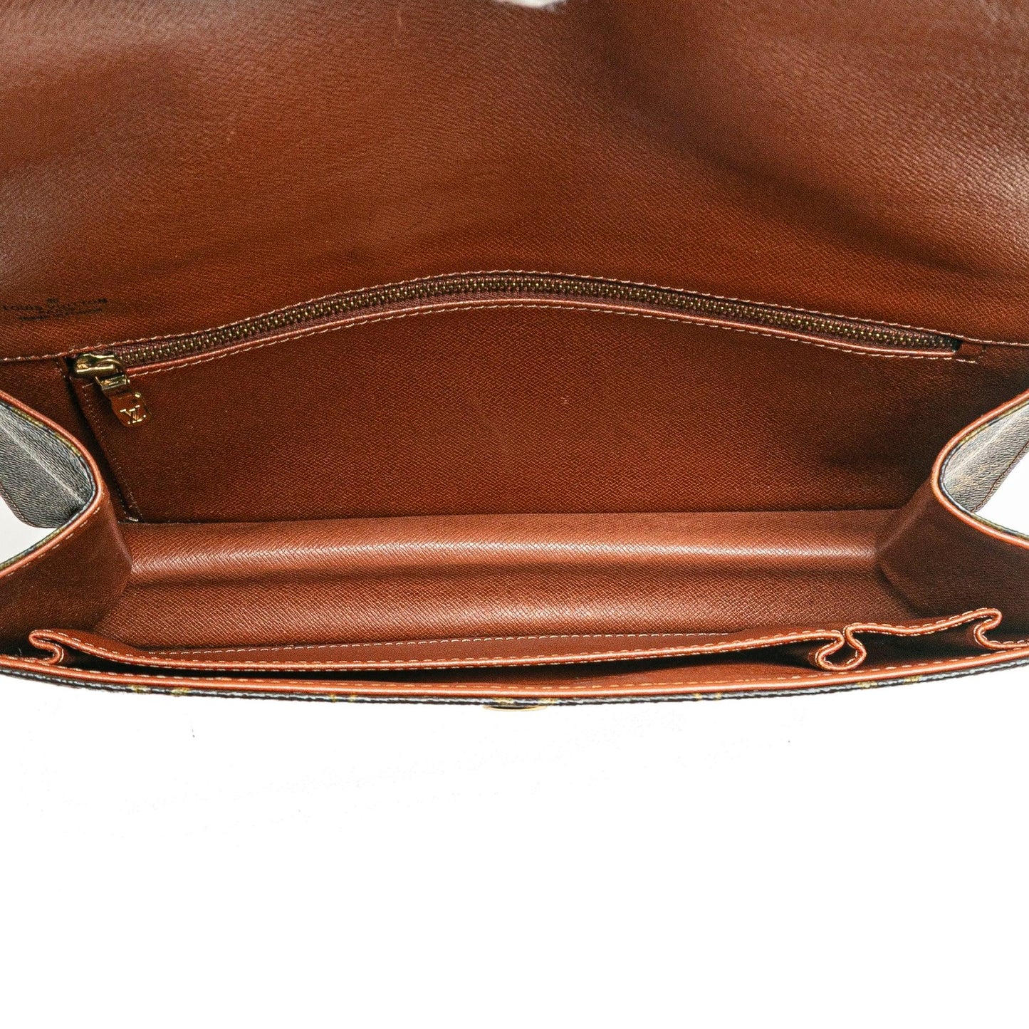 Brown Louis Vuitton Monogram Pochette Dame GM Clutch Bag