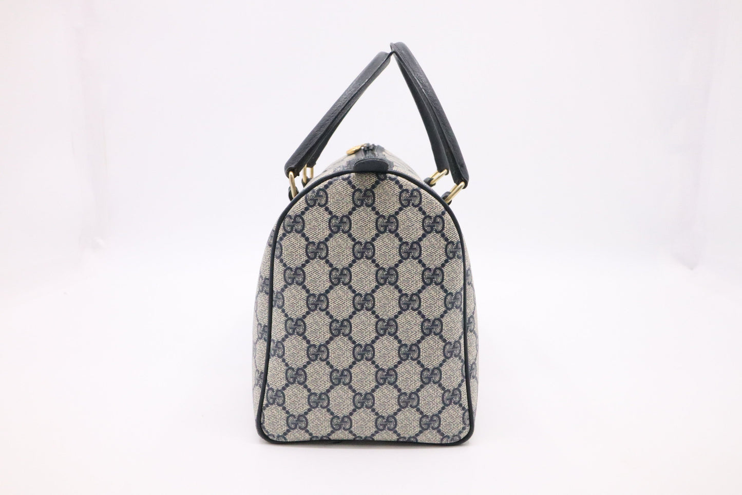 Gucci Boston Bag in Blue GG Supreme Canvas