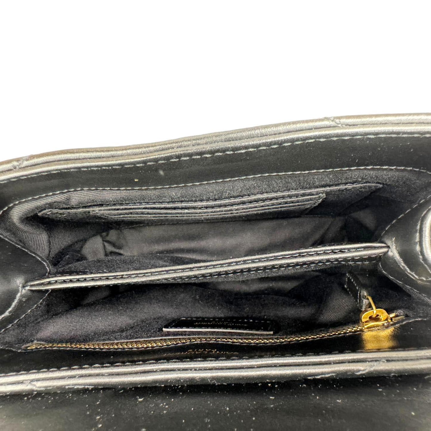 YVES SAINT LAURENT Loulou Toy Calfskin Leather Crossbody Bag Black