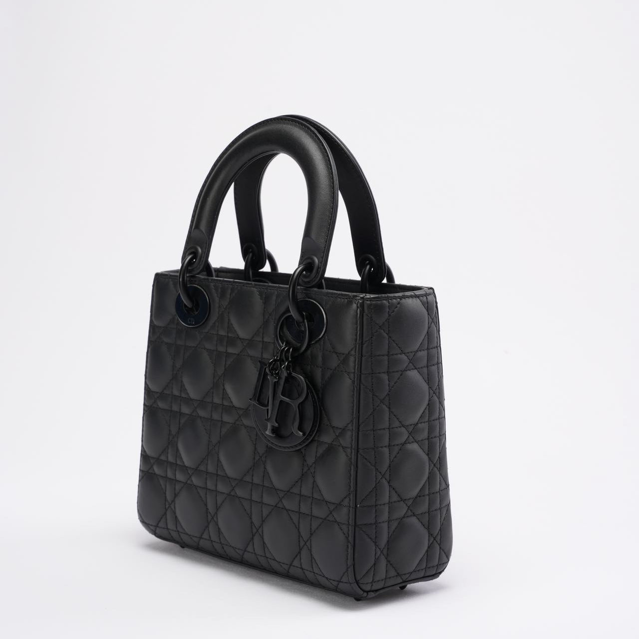Christian Dior Matte Black Small Lady Dior Bag 2020