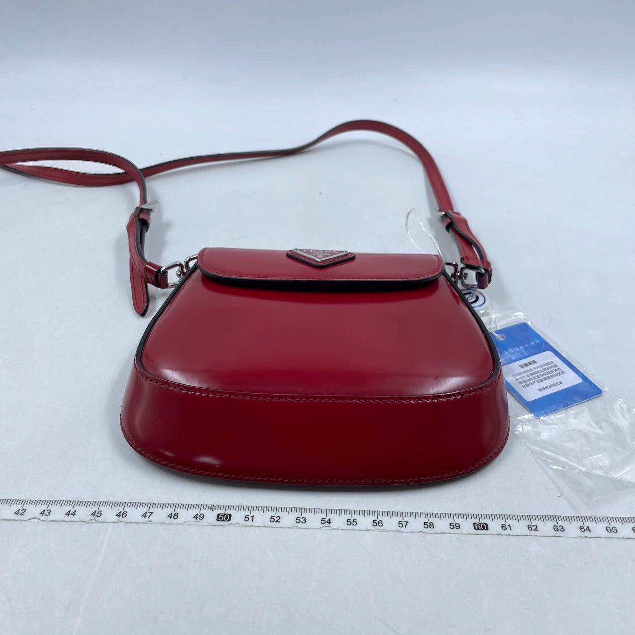Prada Cleo Flap Burgundy / Red Leather Shoulder bag