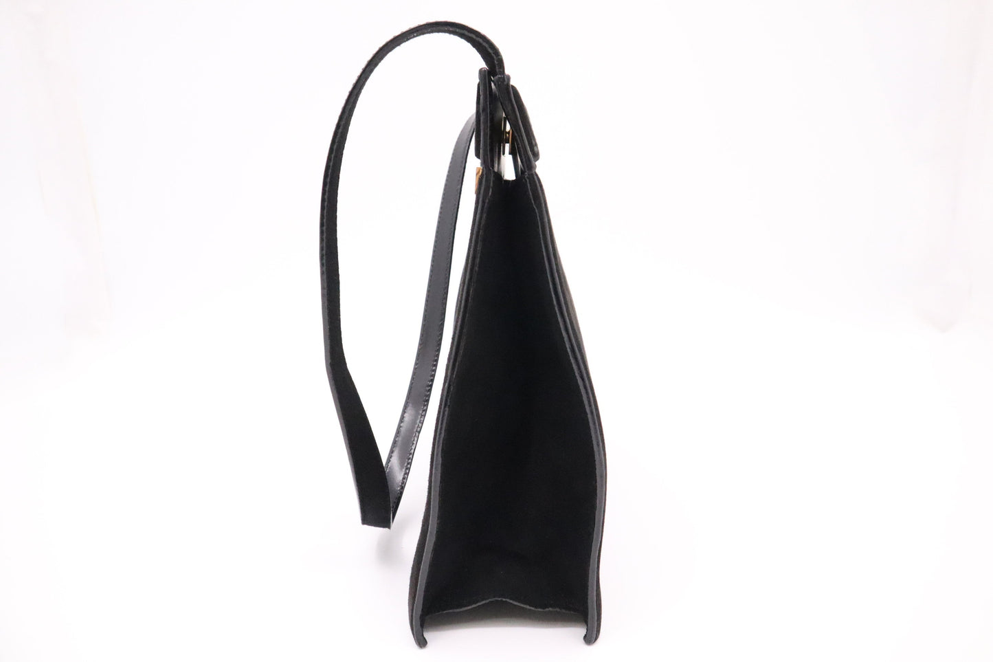 Gucci Shoulder Bag in Black Suede Canvas