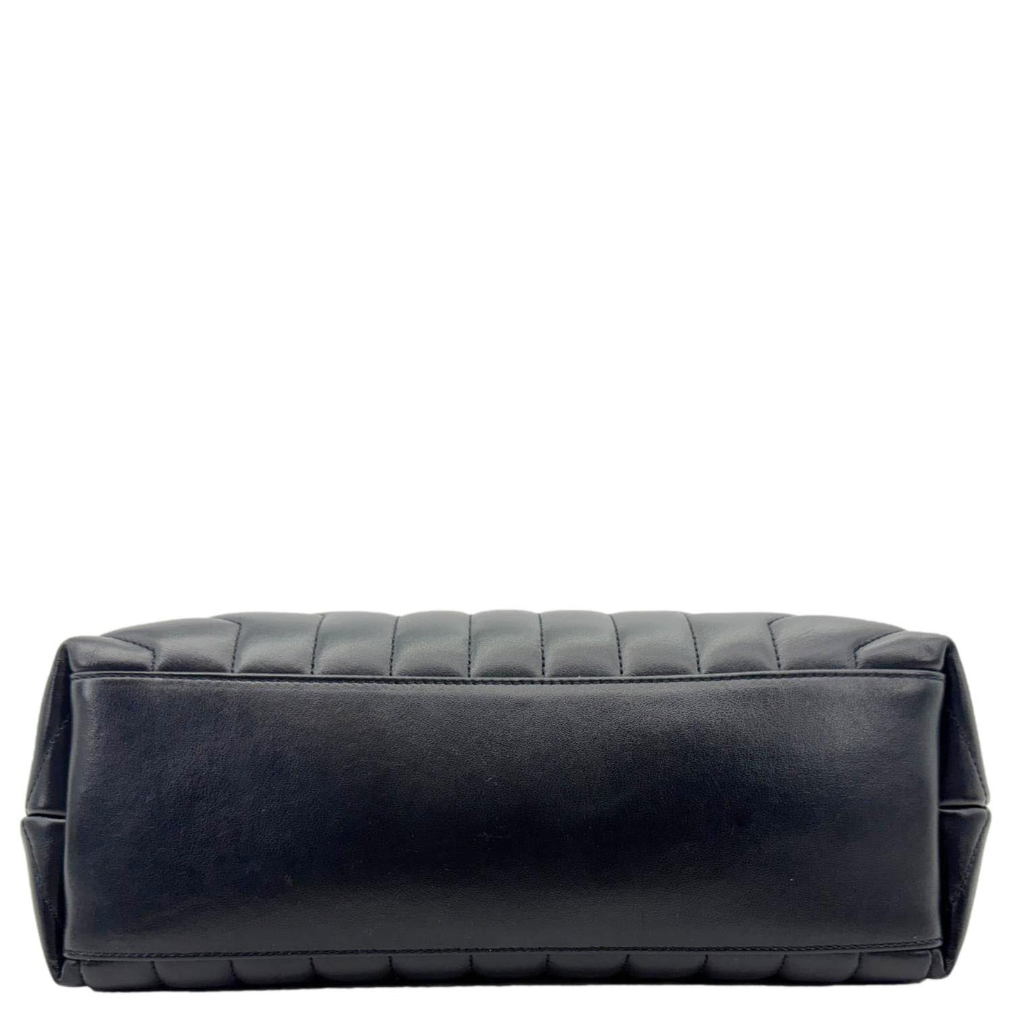 YVES SAINT LAURENT Loulou Medium Quilted Leather Crossbody Bag Black