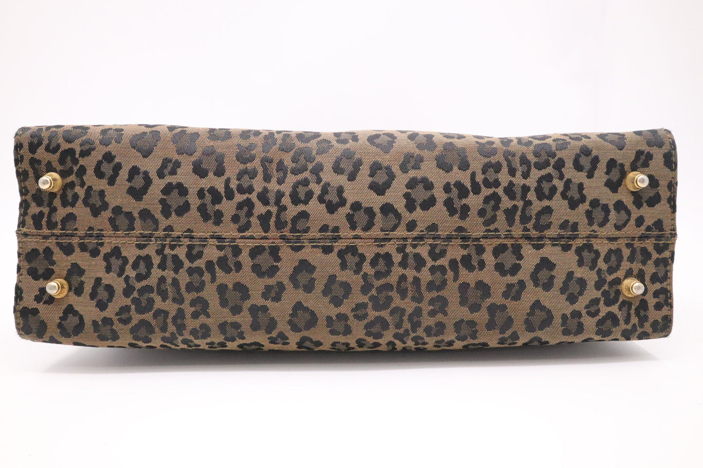 Fendi Tote in Leopard Print Canvas