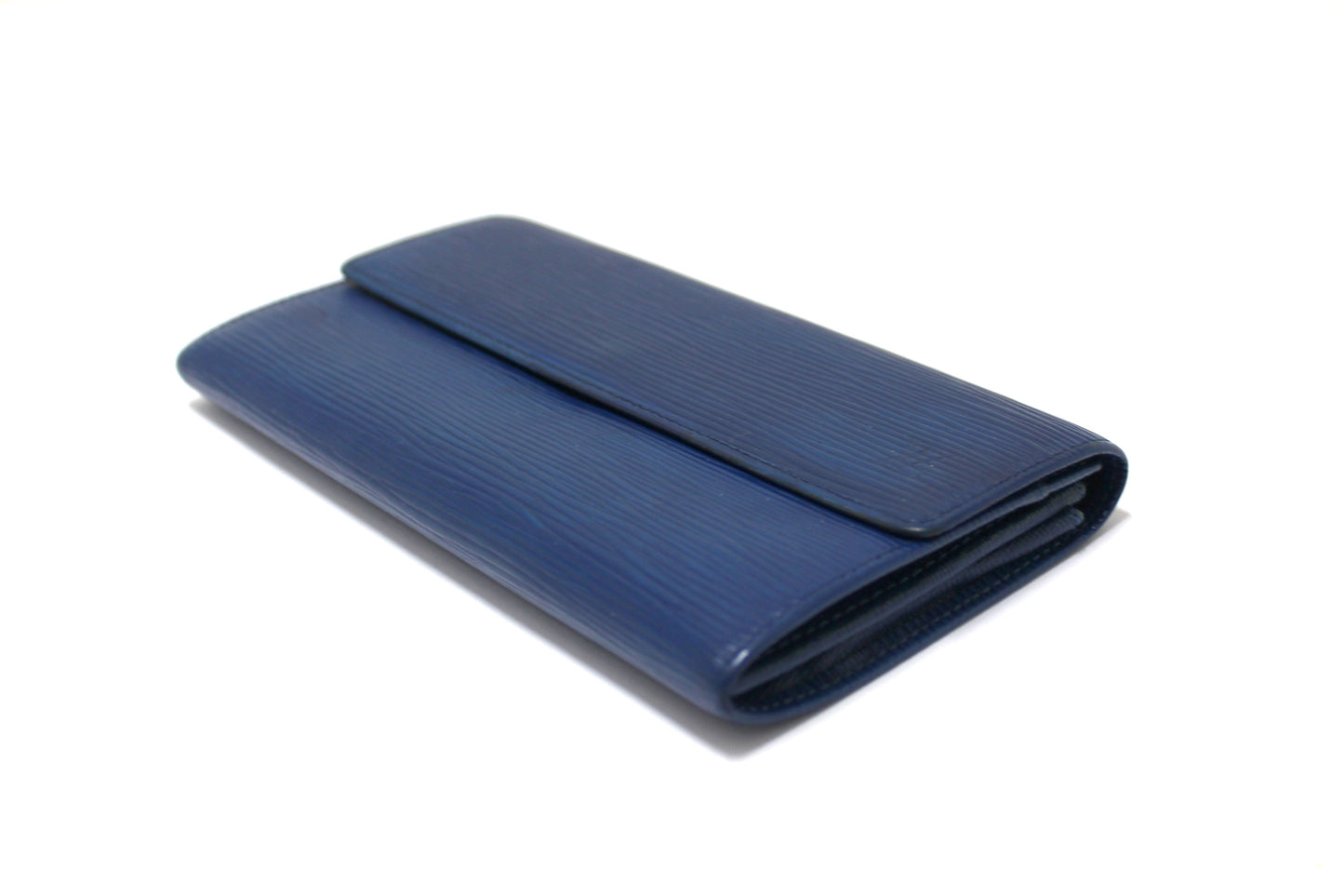 Louis Vuitton Blue Epi Leather Sarah Long Wallet