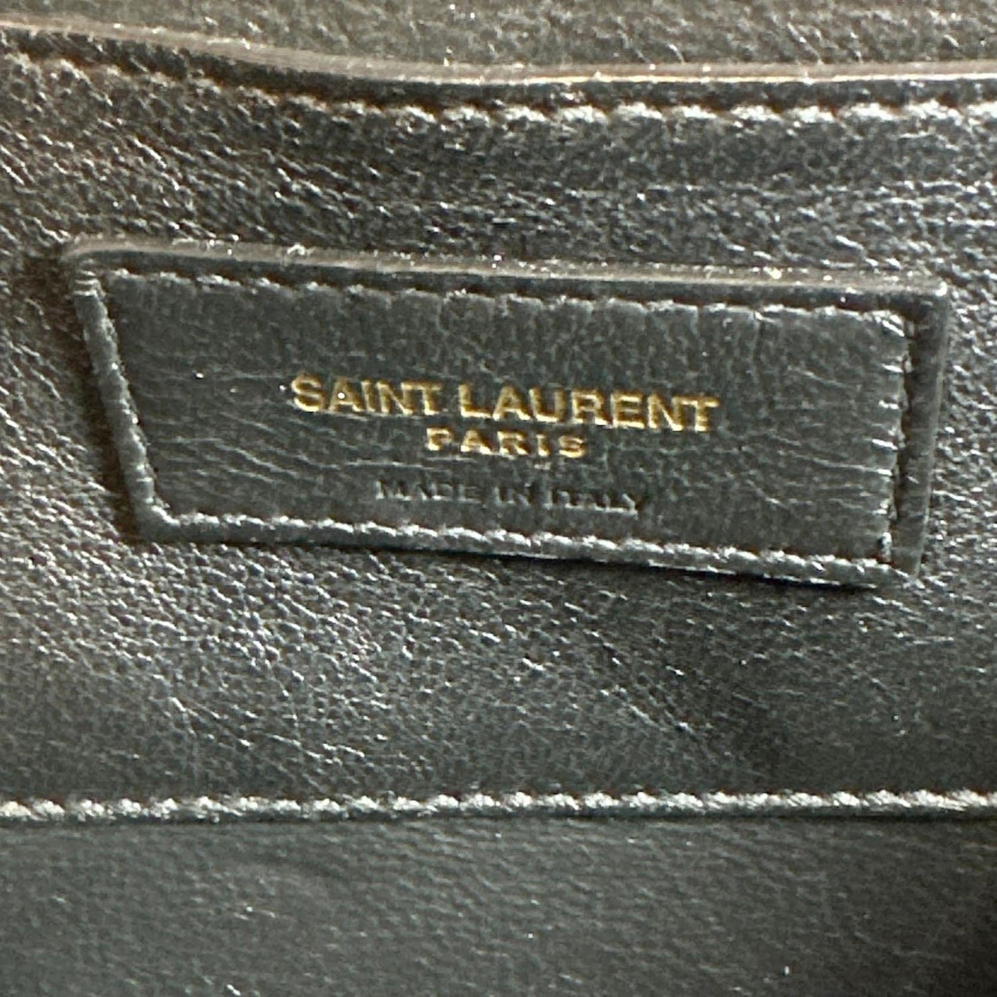 YVES SAINT LAURENT Solferino Medium Leather Shoulder Bag Navy Blue