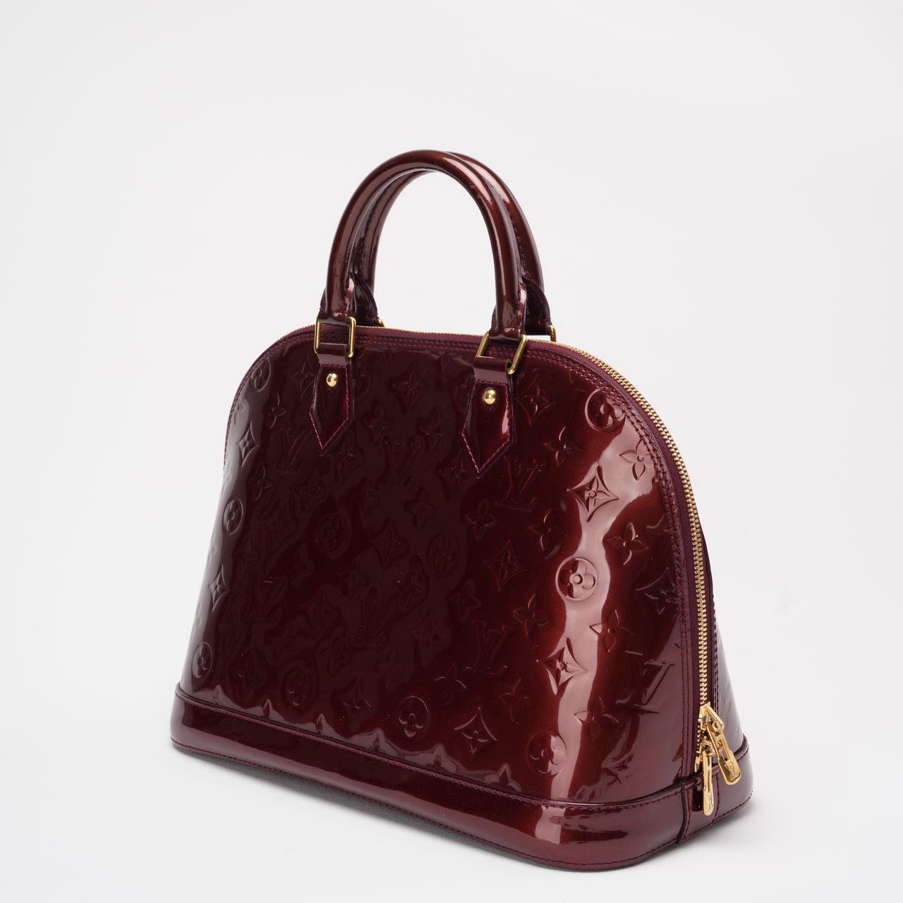 Louis Vuitton Burgundy red Monogram Vernis Alma PM 2018
