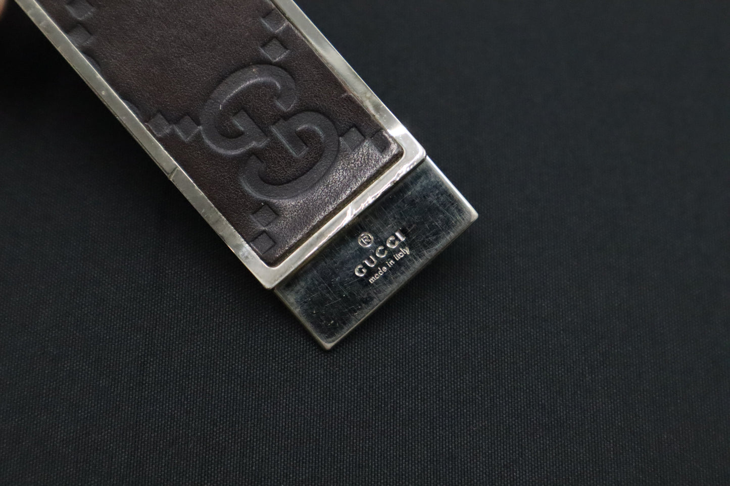 Gucci Money Clip in Brown Guccissima Leather