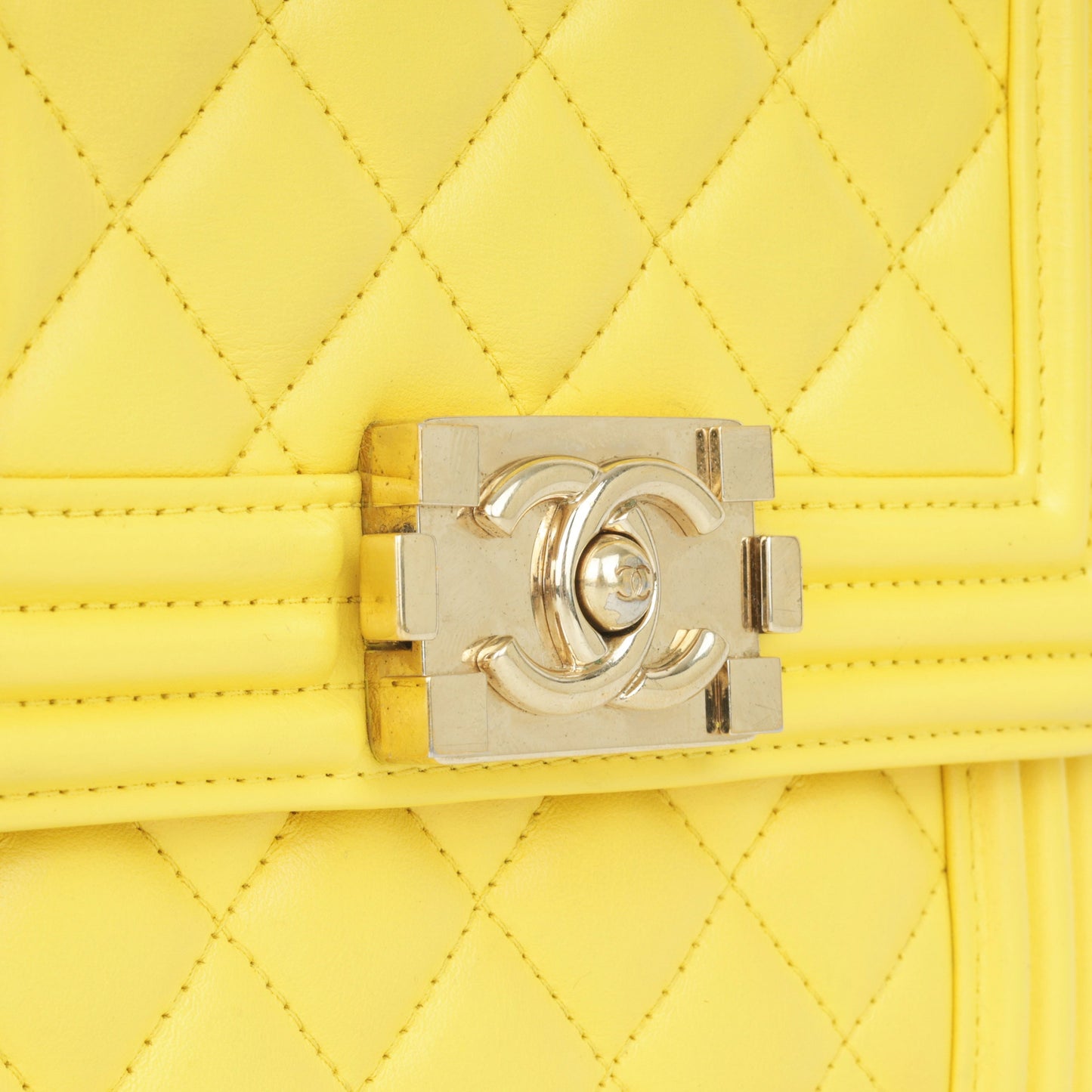 Chanel North South Boy Bag - Yellow
