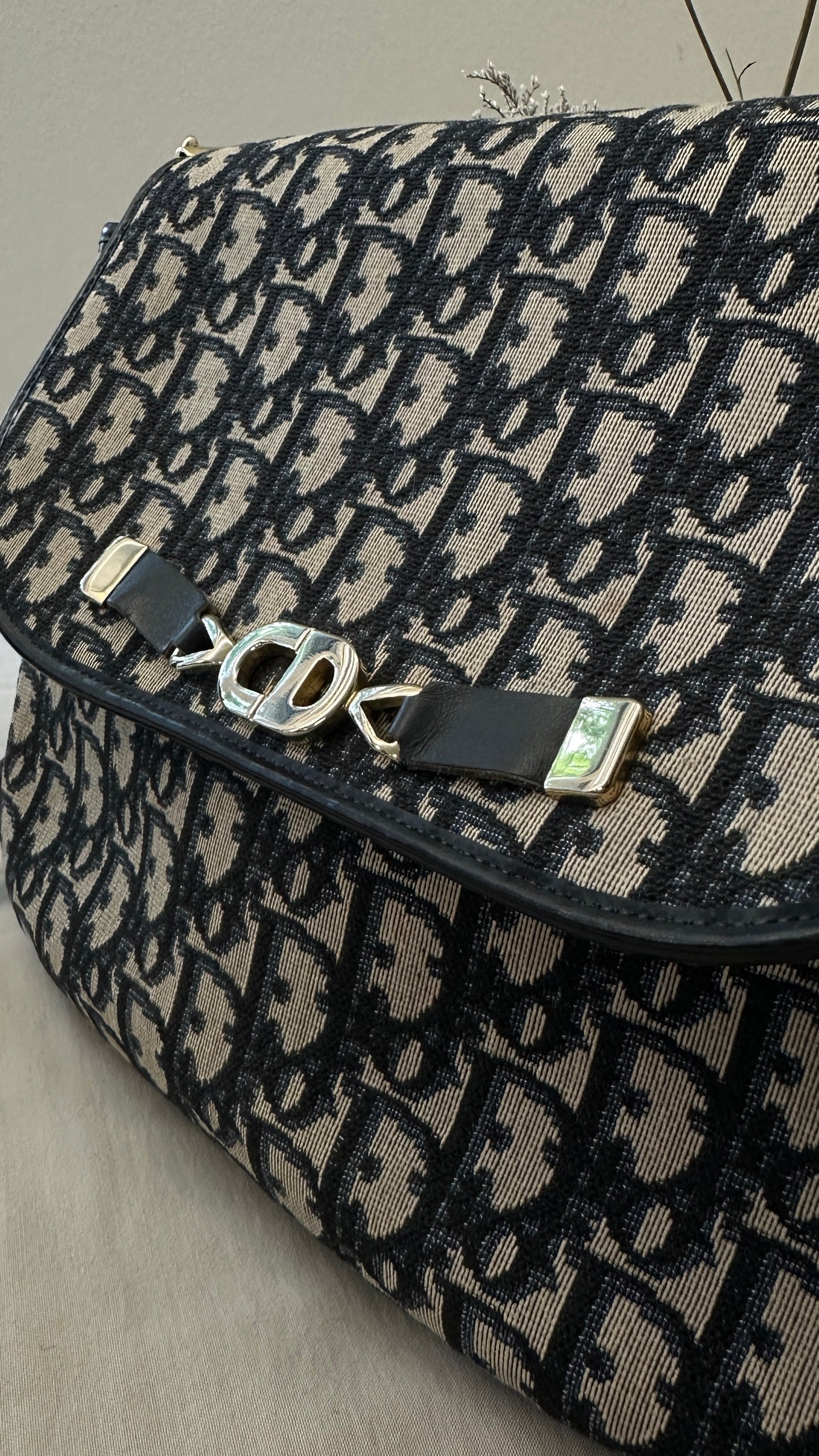 CHRISTIAN DIOR Oblique Bag Blue