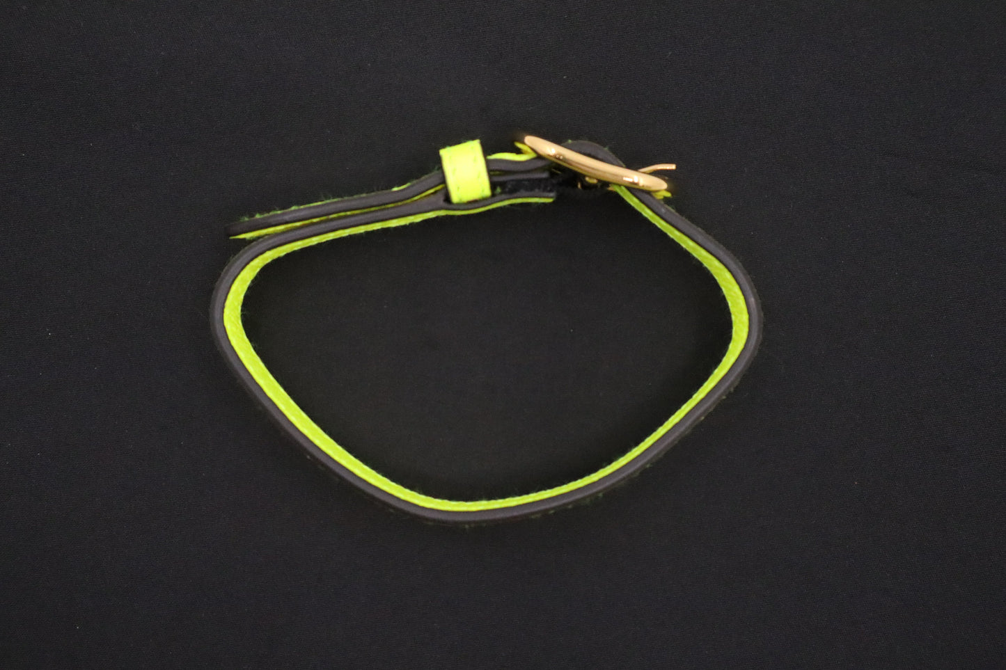 Gucci Dog Collar in Neon Yellow Leather