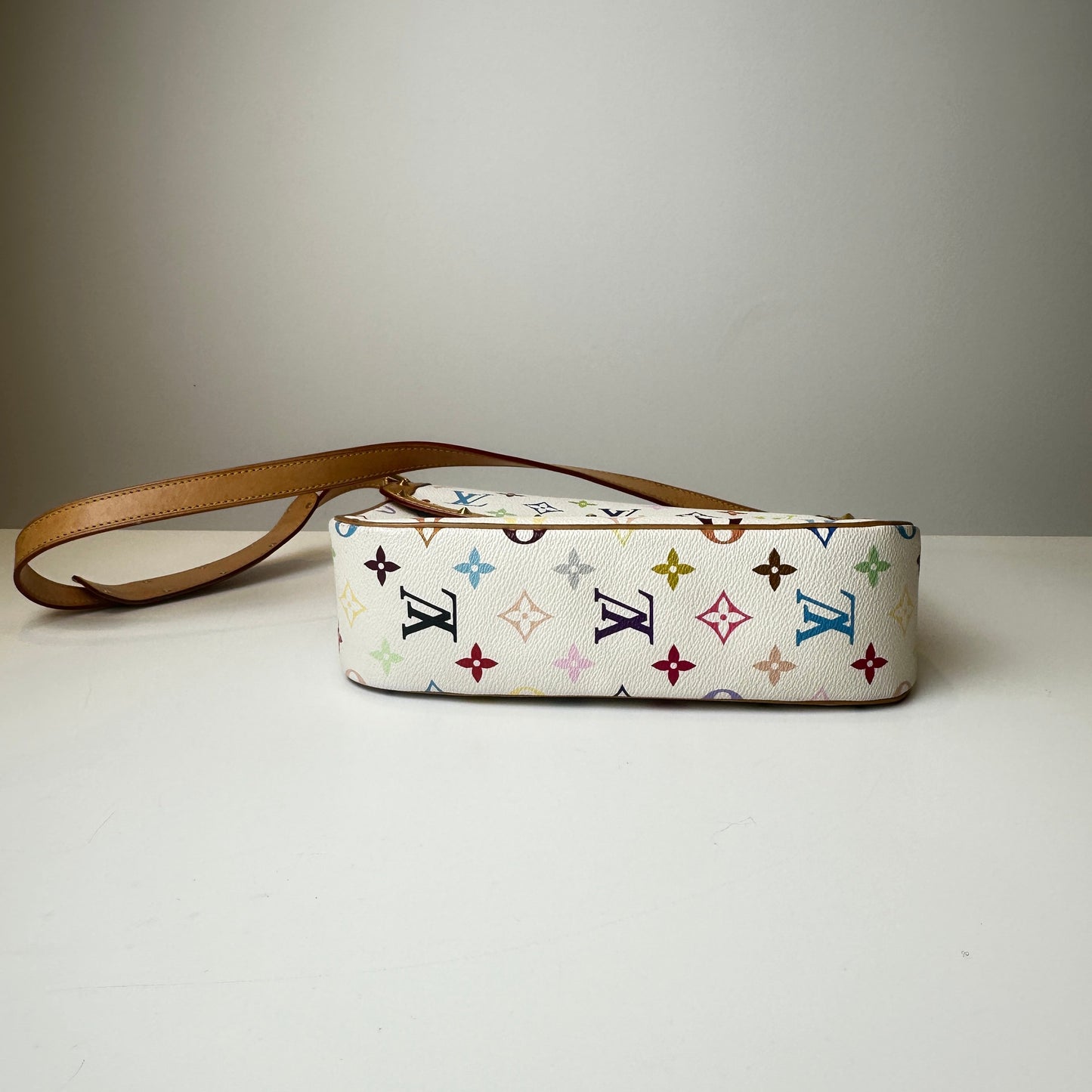 LV Monogram white multi color vintage messenger bag ( SOLD )