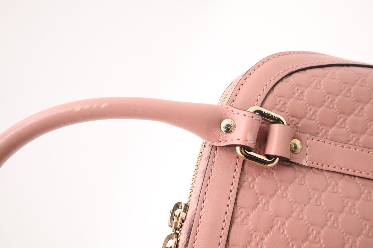 Gucci Mini Dome Bag in Blush Pink Microguccissima Leather